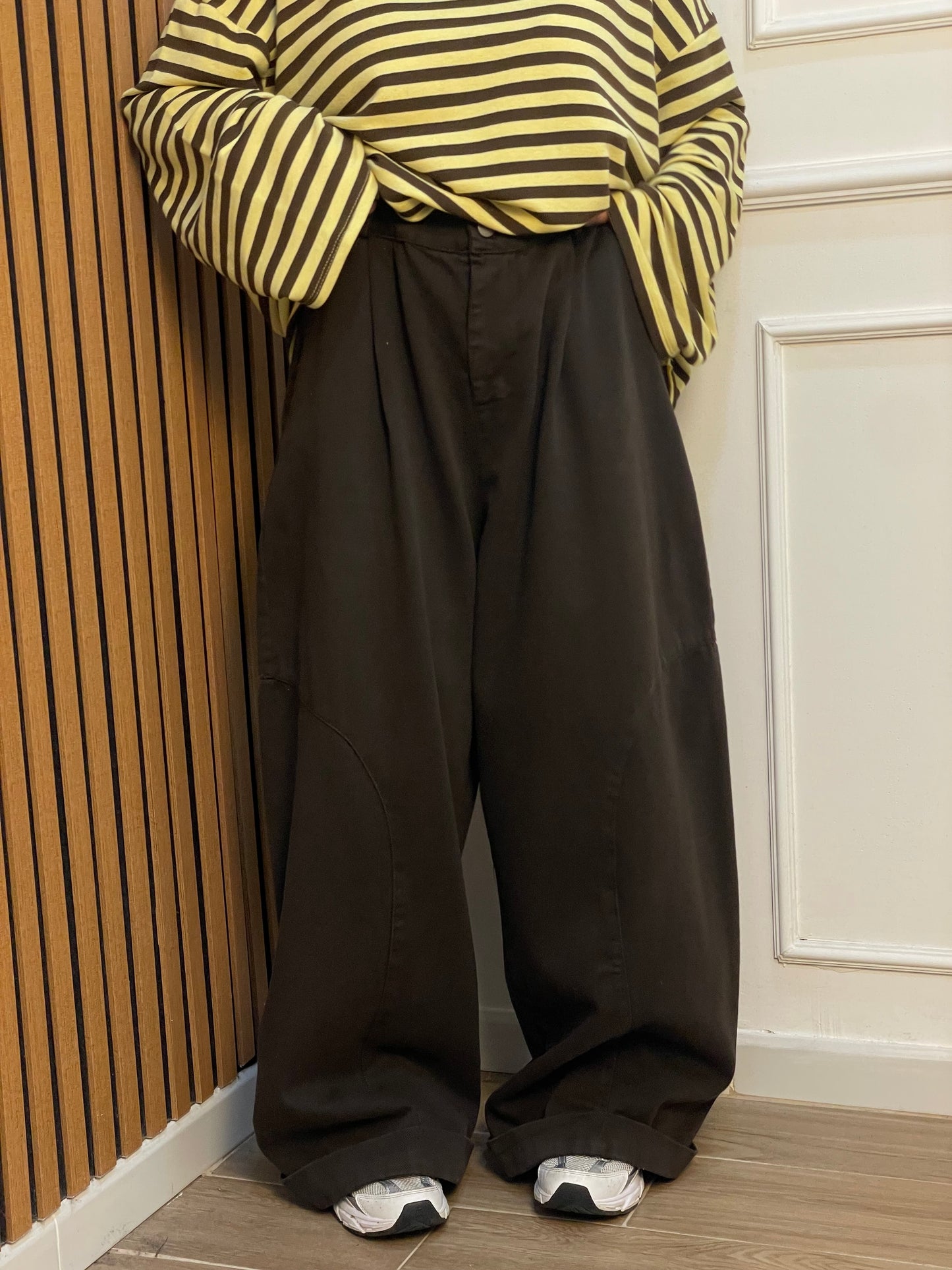 Jeans marrone balloon