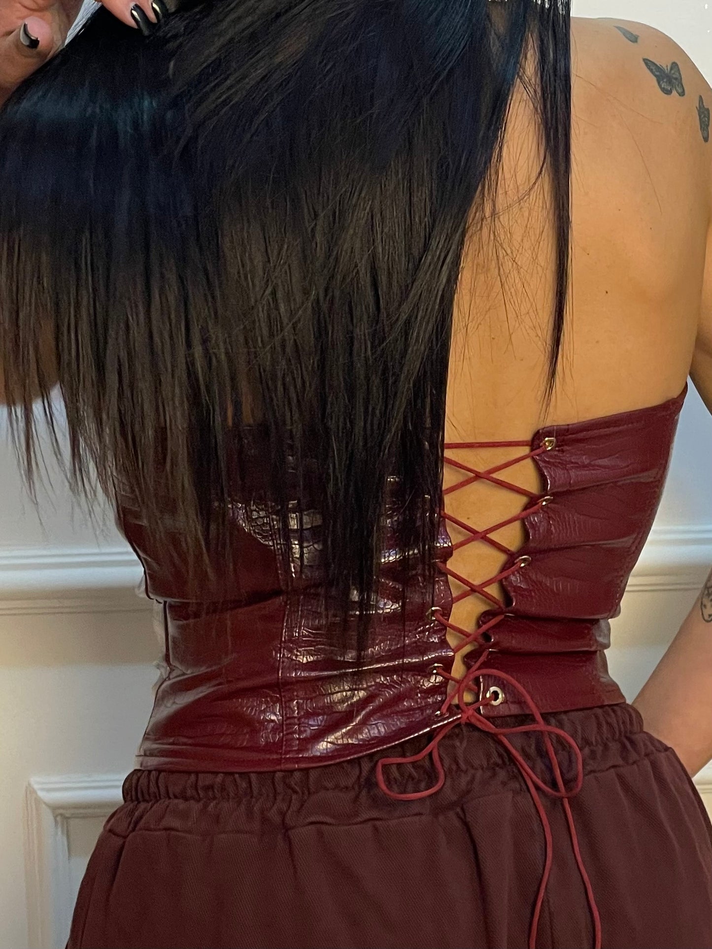 Corpetto ecopelle pitone