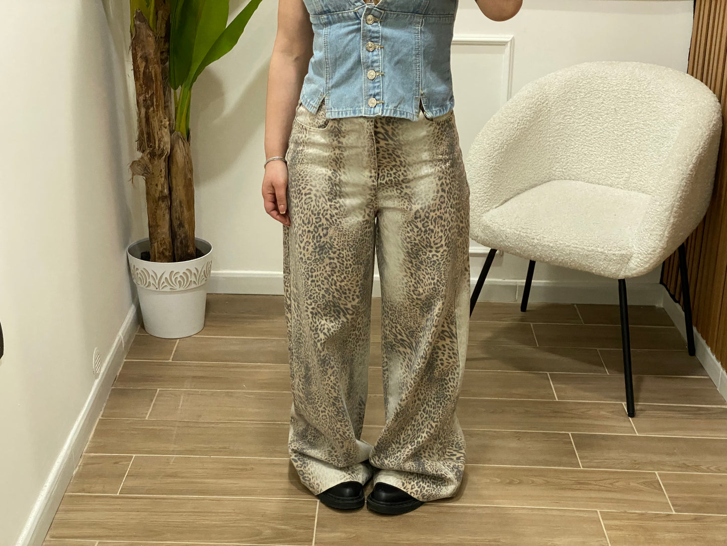 Jeans animalier sfumato