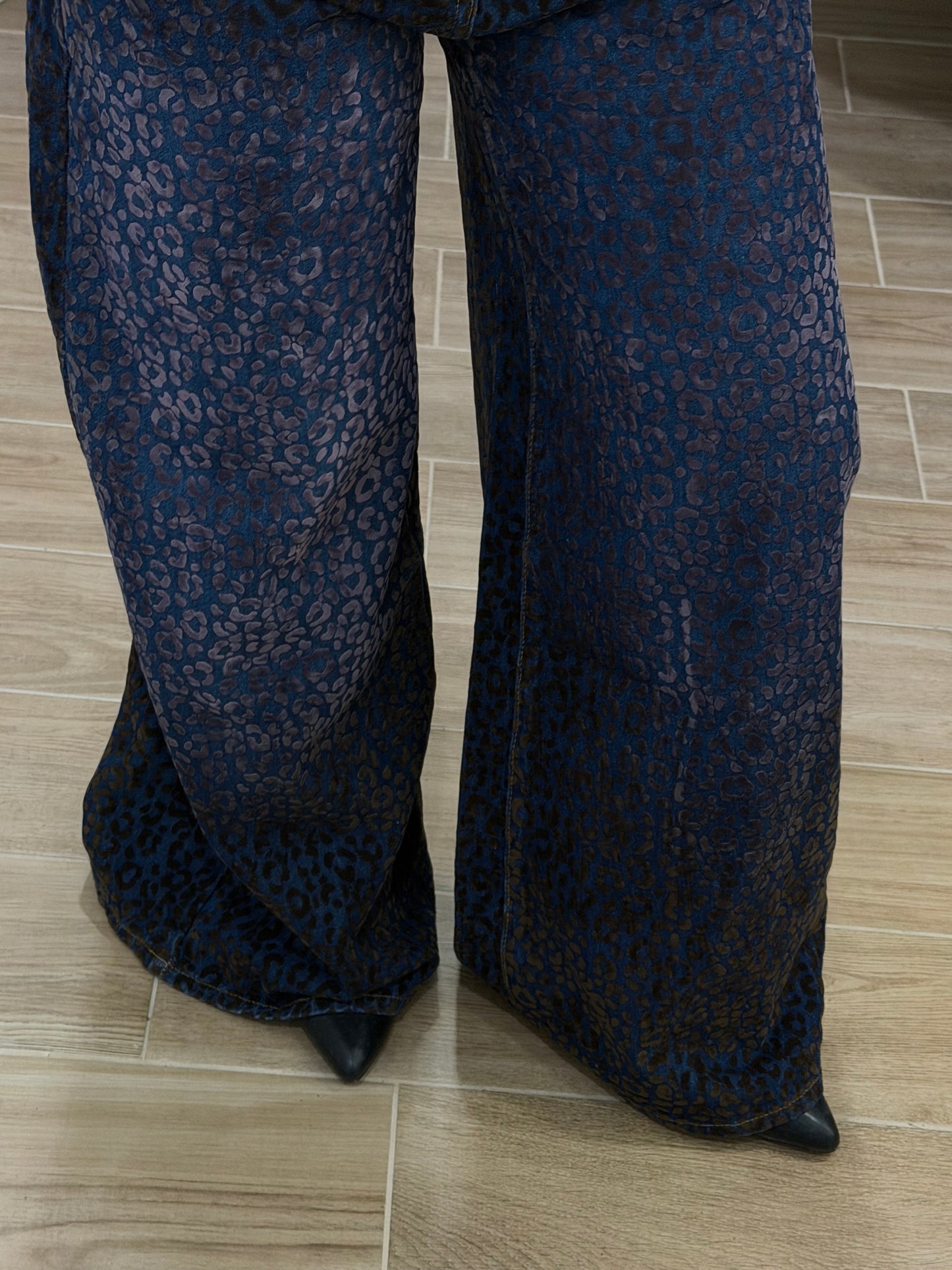 Jeans animalier velluto