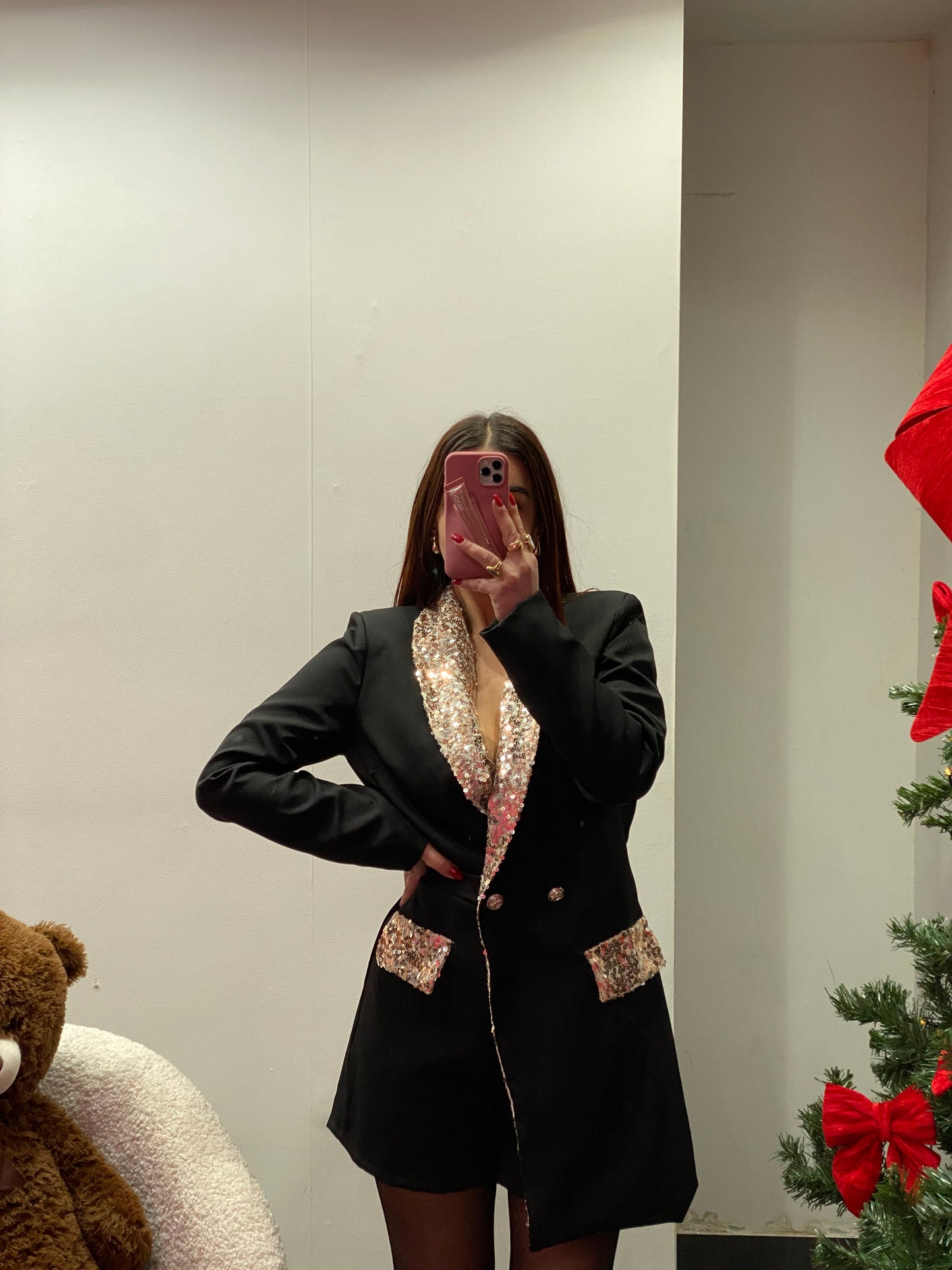 tutina giacca paillettes