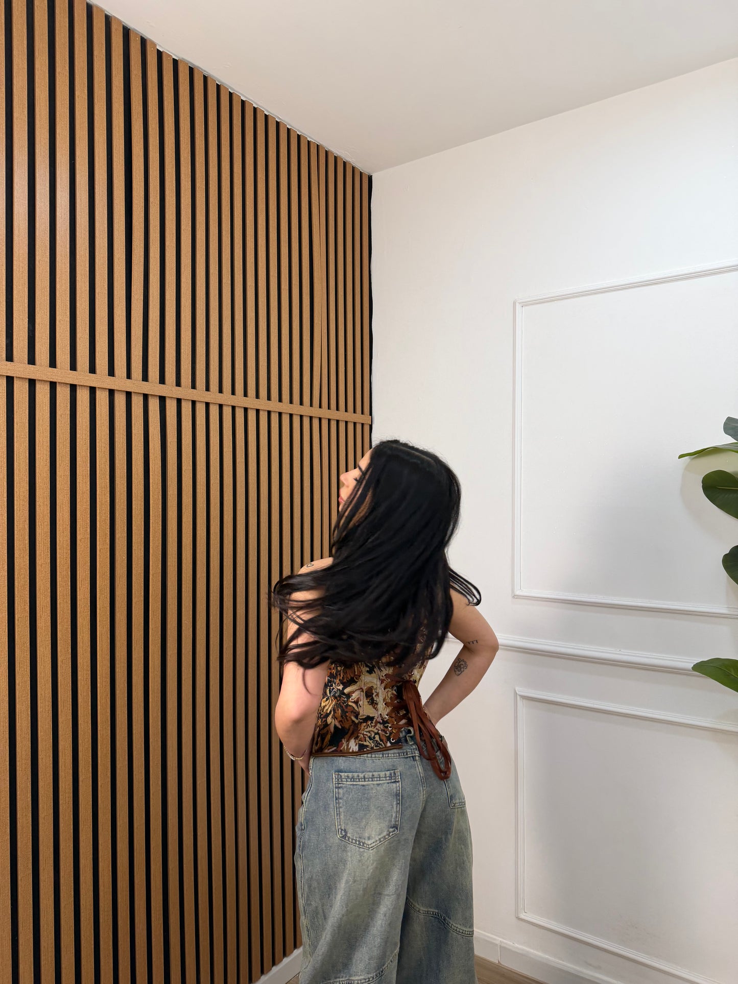 Corsetto flowres marrone