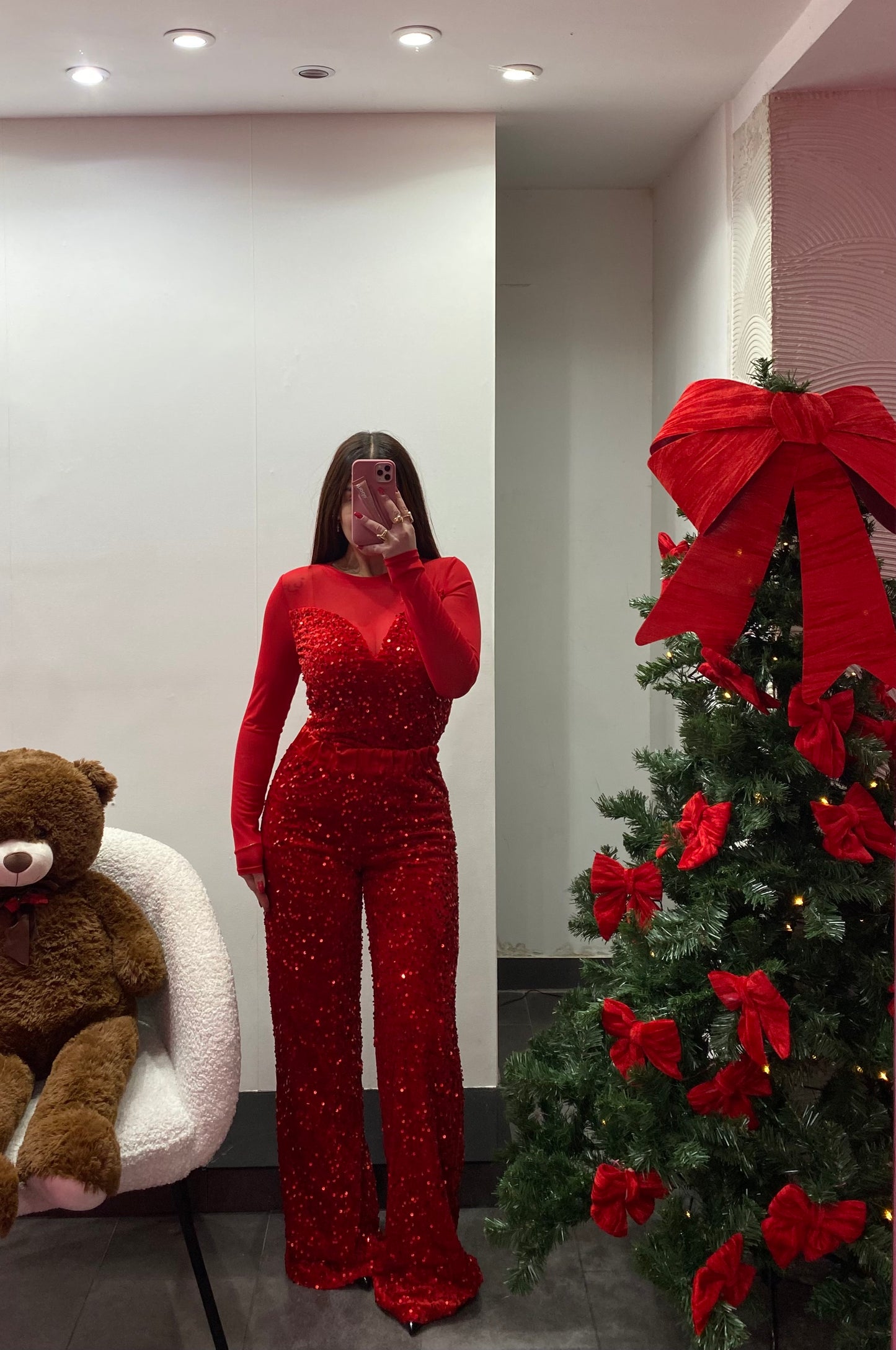 Body velato trasparente ciniglia e Swarovski