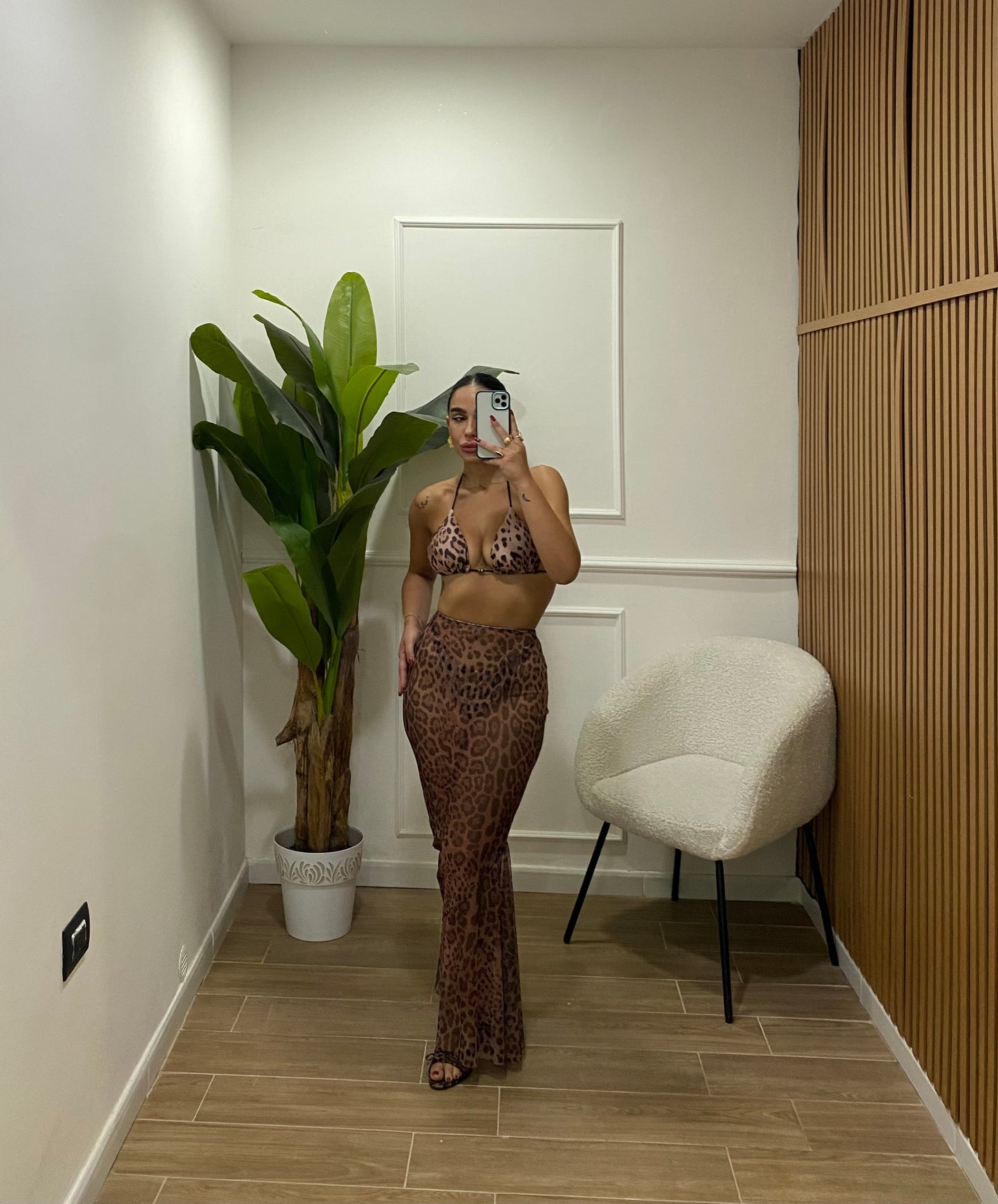 Bikini animalier gonna flamenco