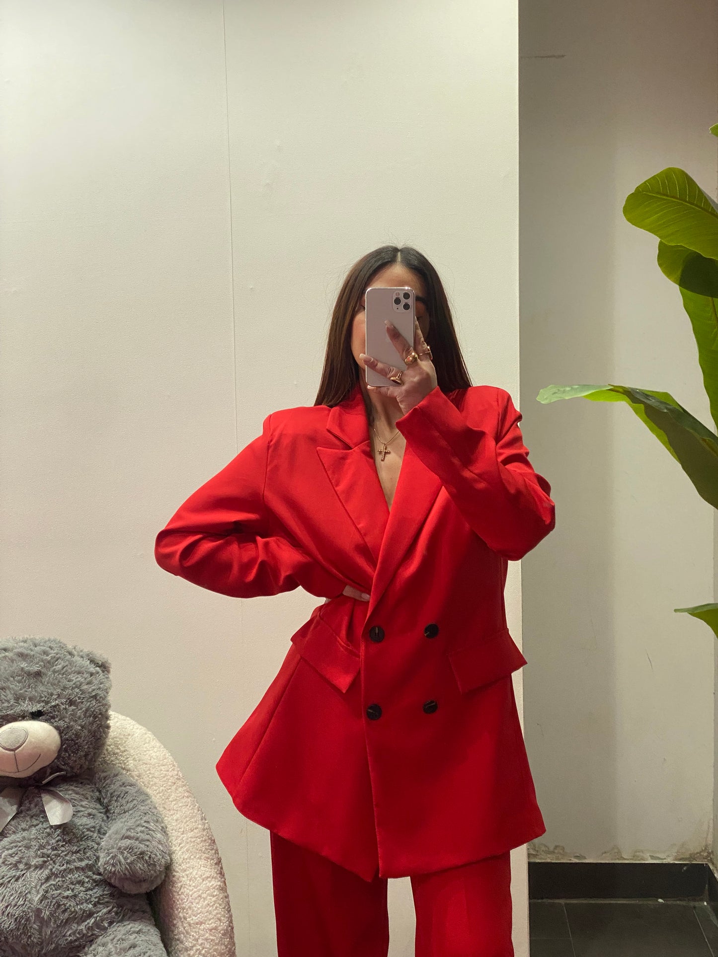 Tailleur doppio petto rosso