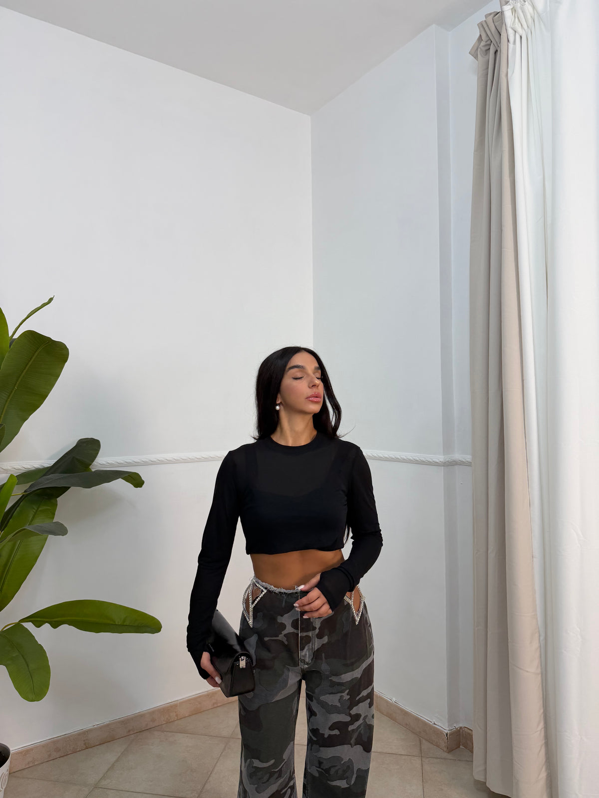 Maglia finto duo Nera