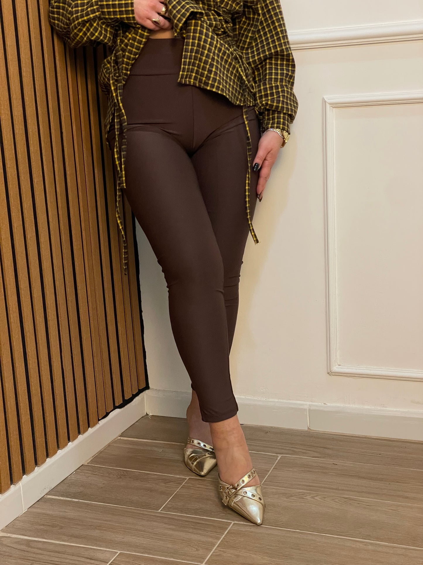 Leggins lycra vita alta