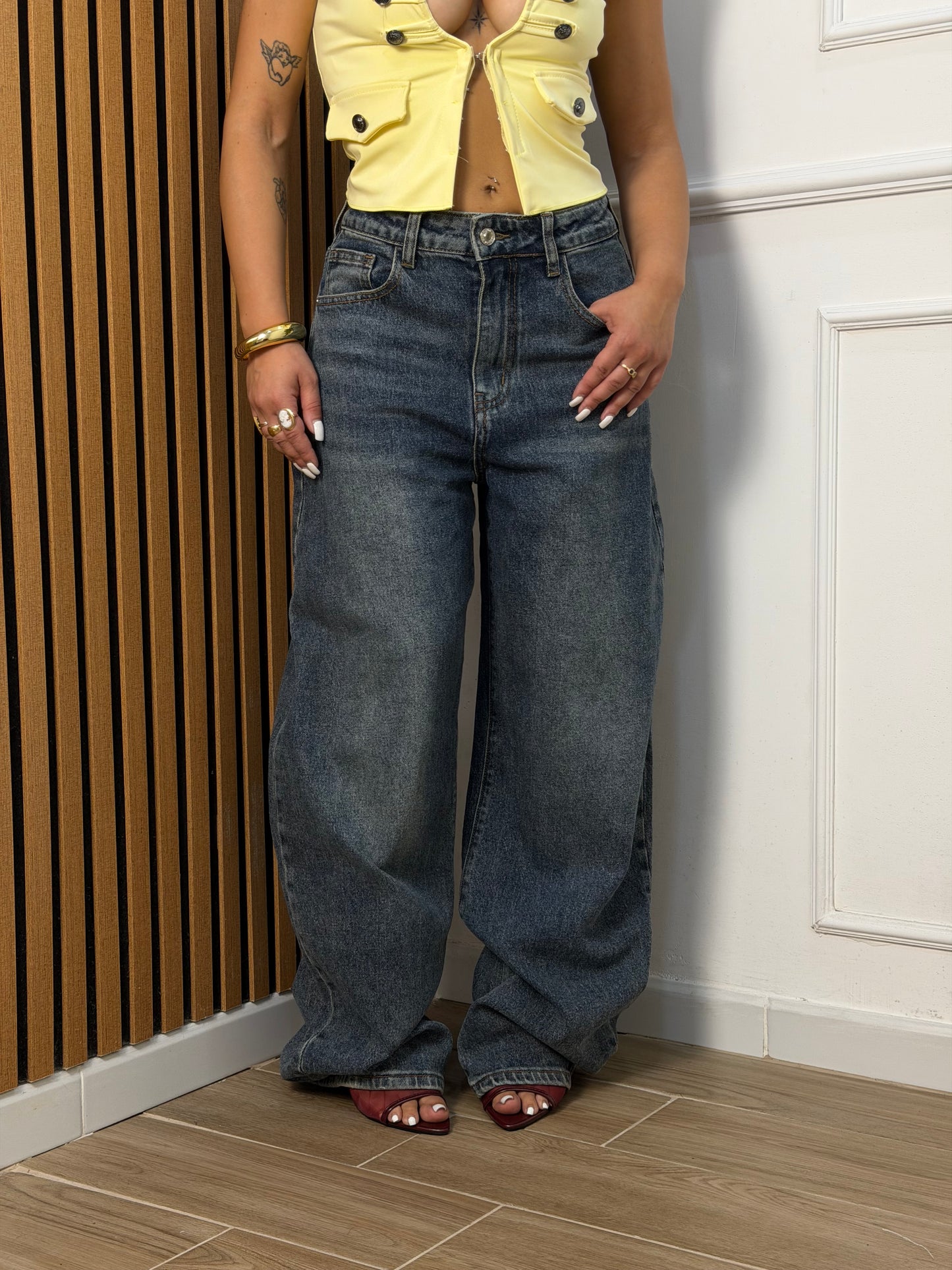 Jeans balloon scritta