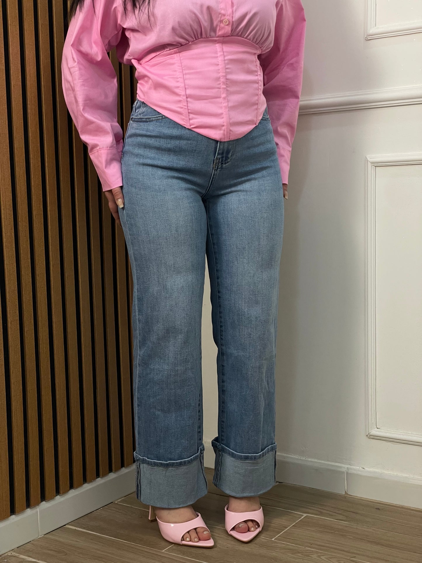 Jeans Barbie risvolto