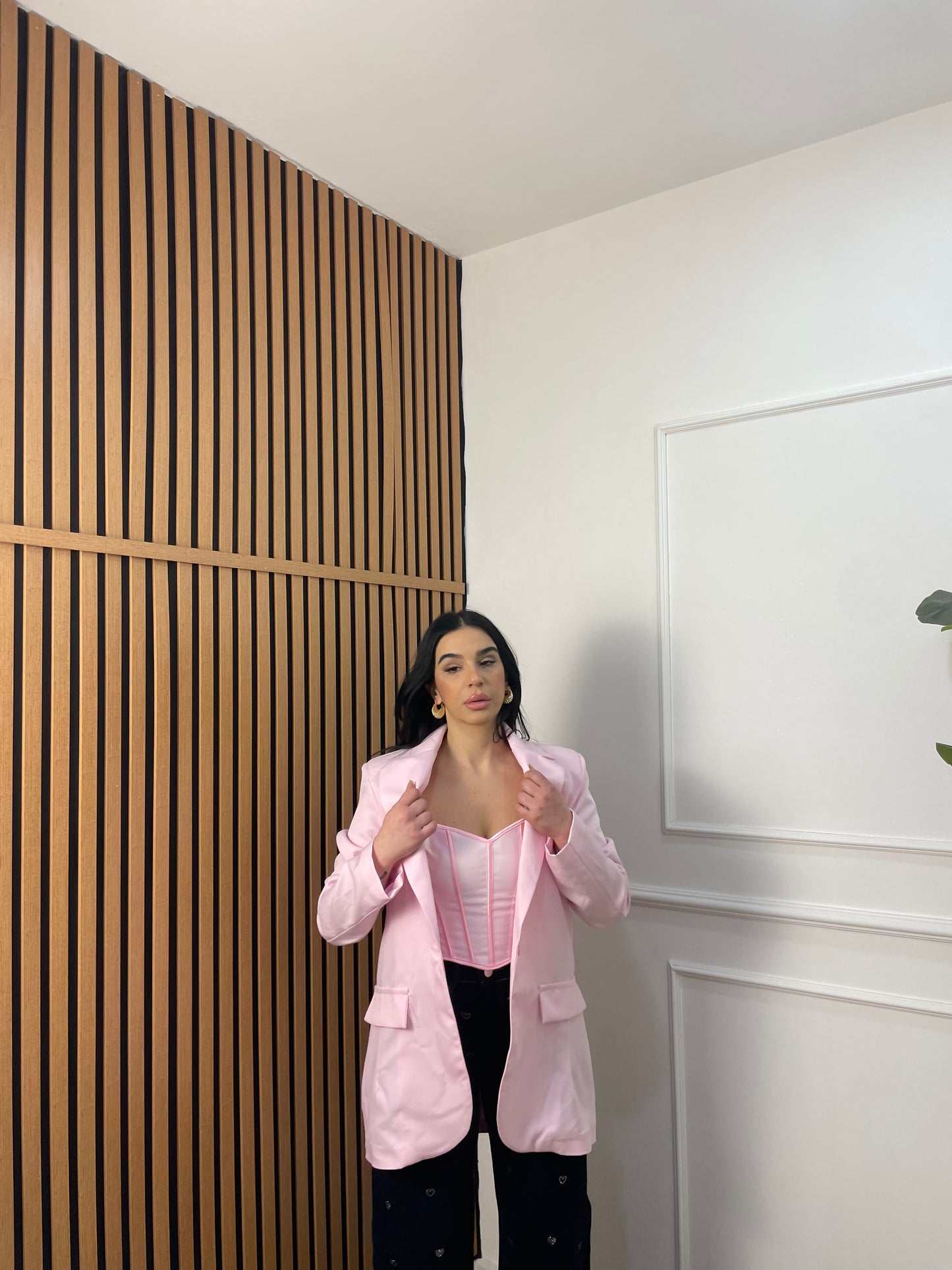 Blazer oversize rosa