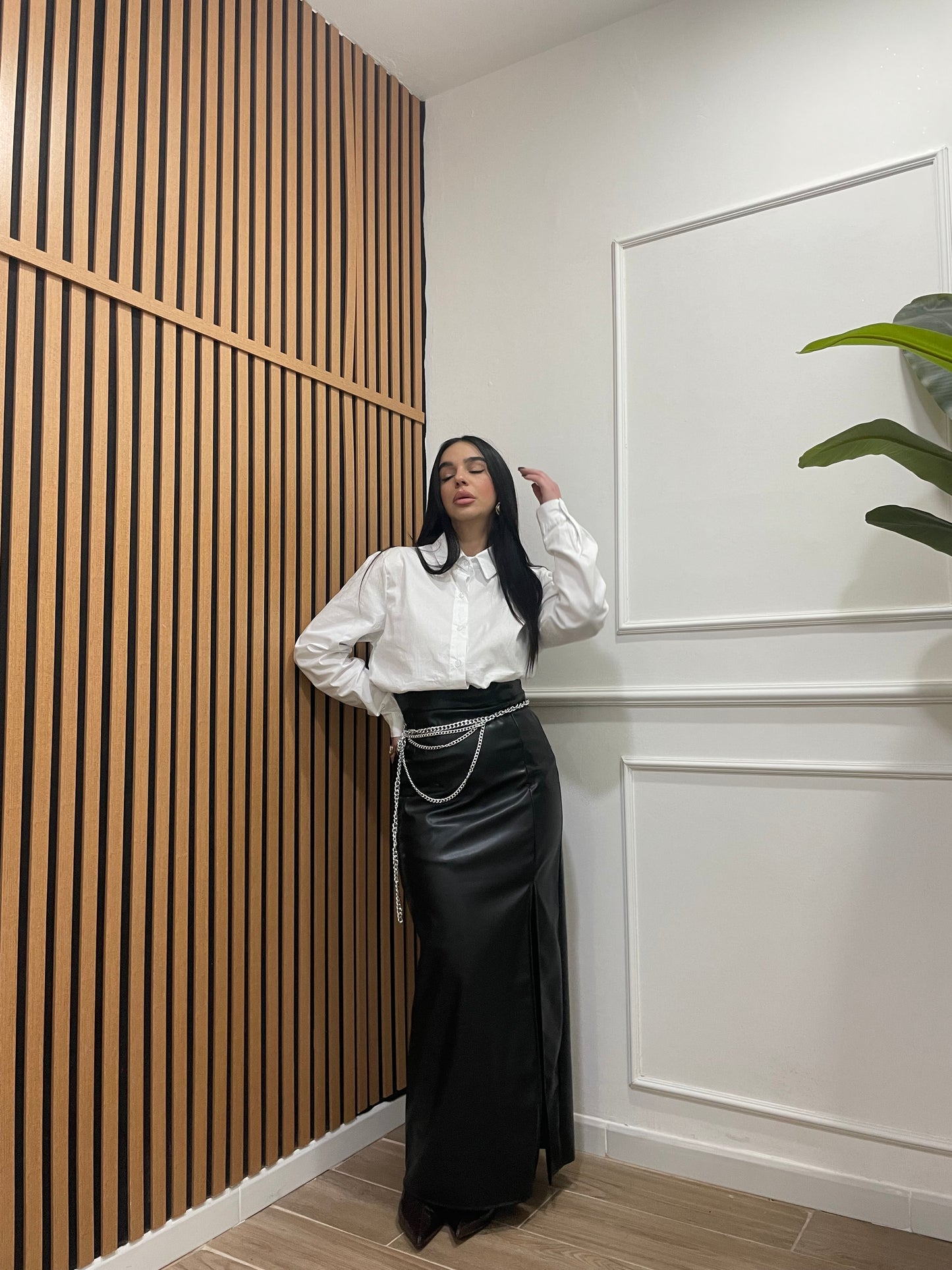 Gonna tubino ecopelle