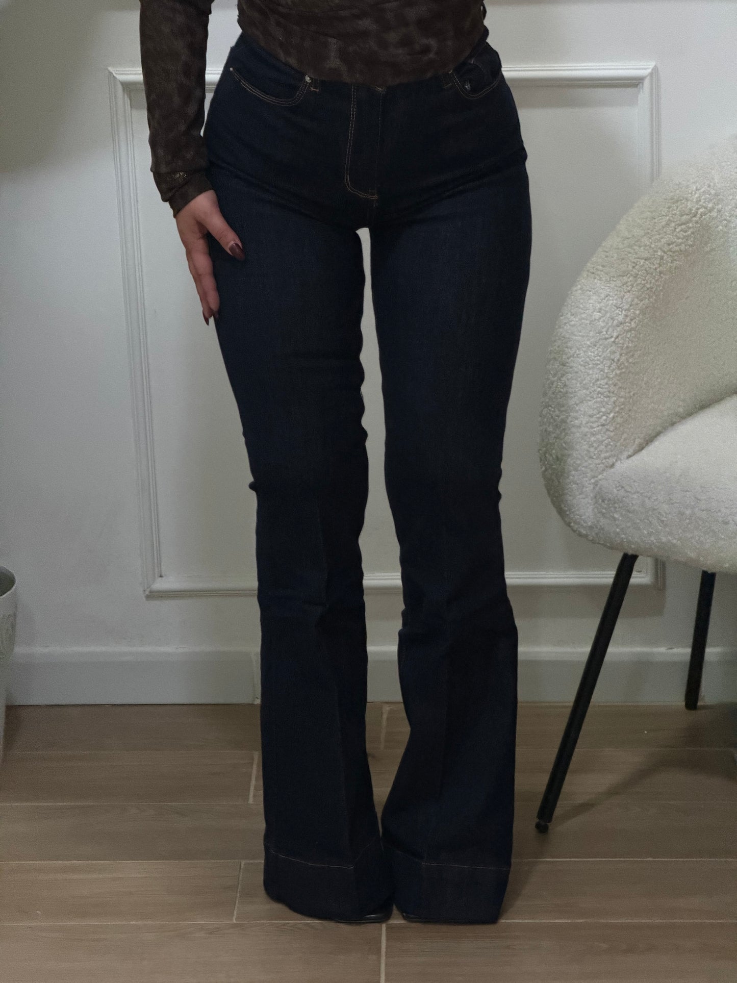 Jeans zampa flare lavaggio zero