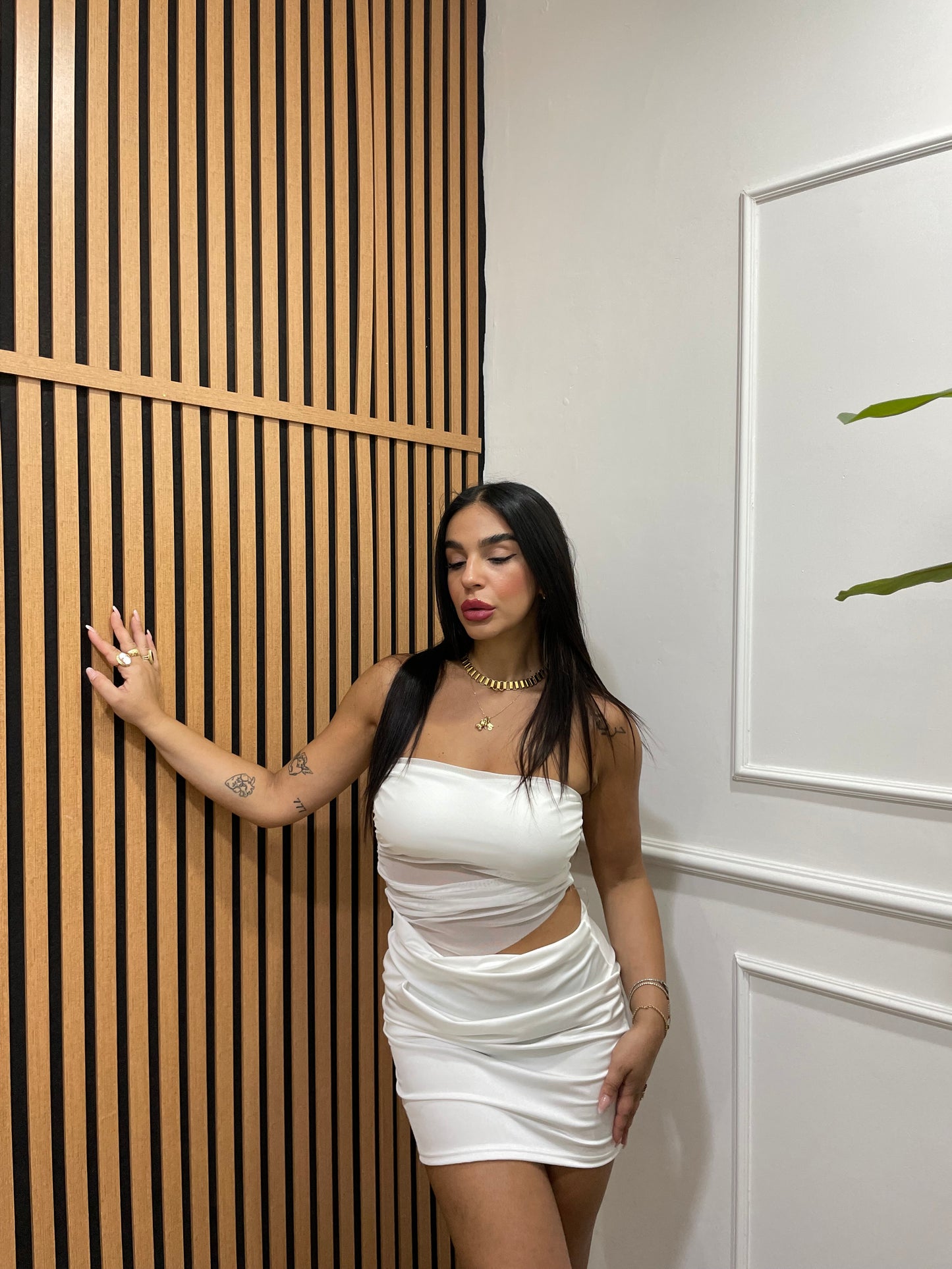 Dress bustino fascia trasparenza