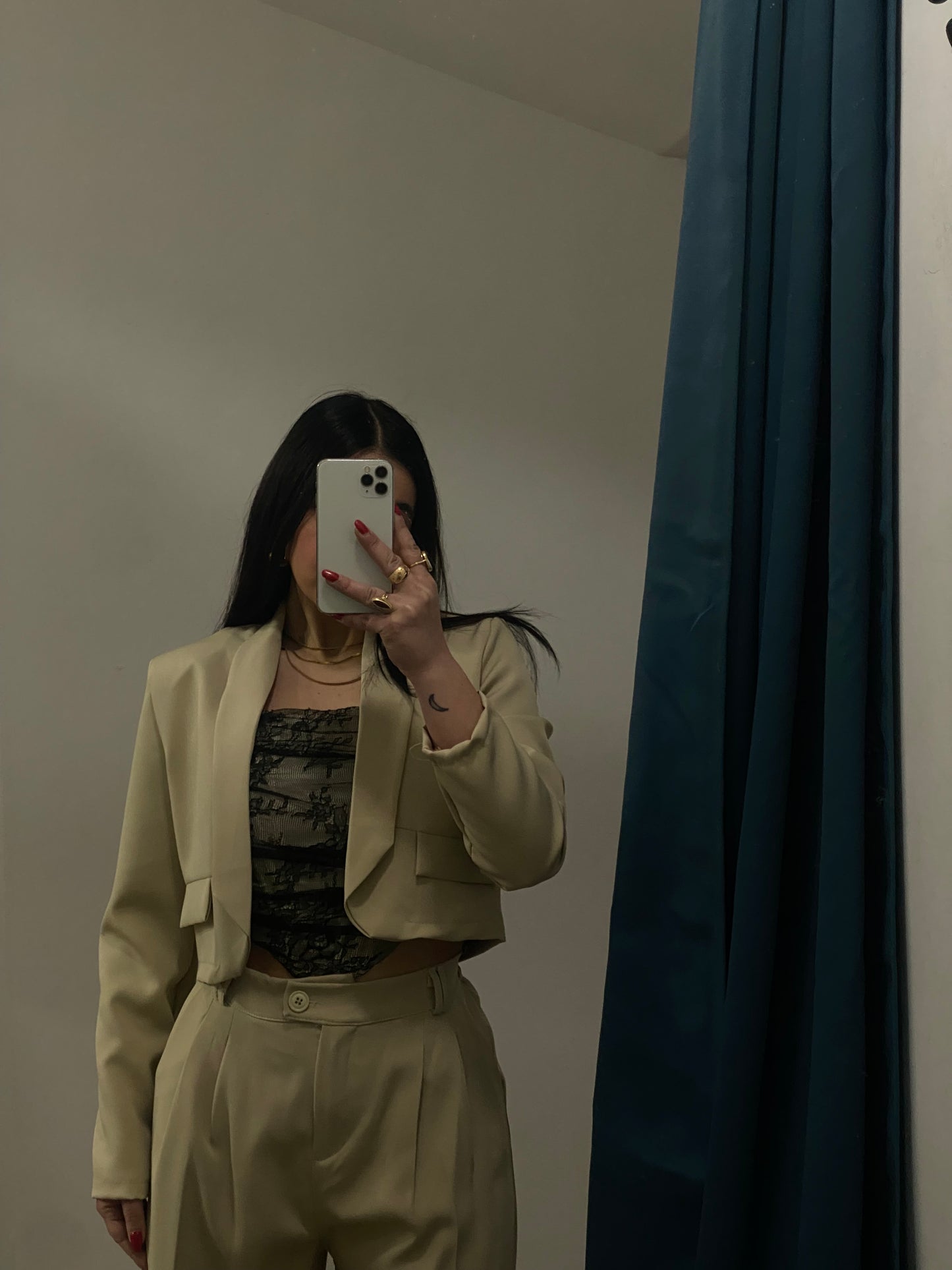 Giacca crop sfoderata