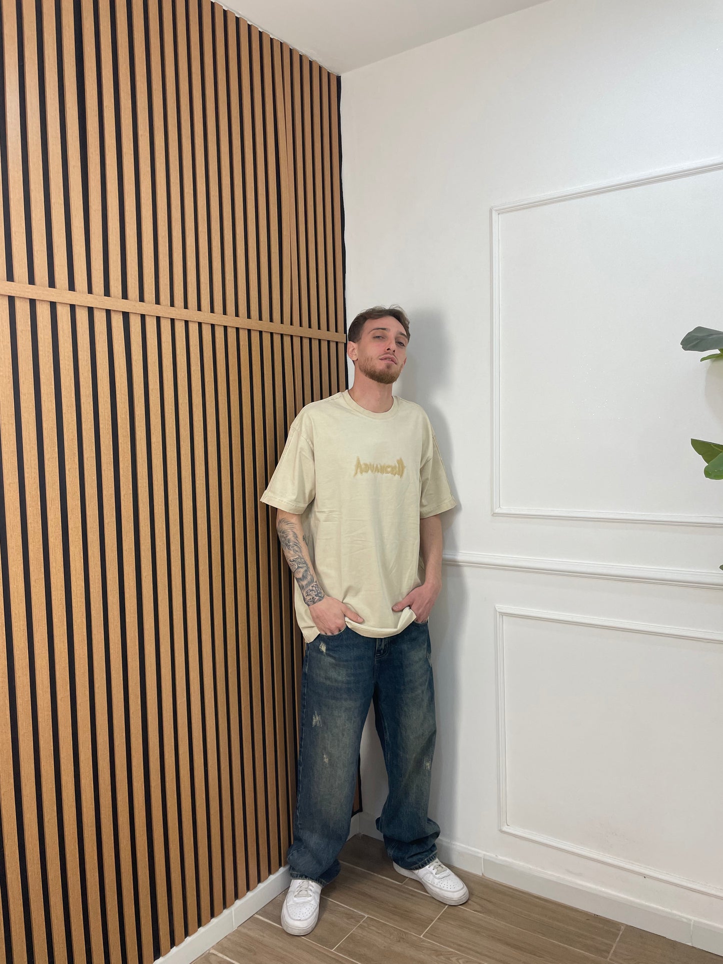 jeans baggy sabbiato