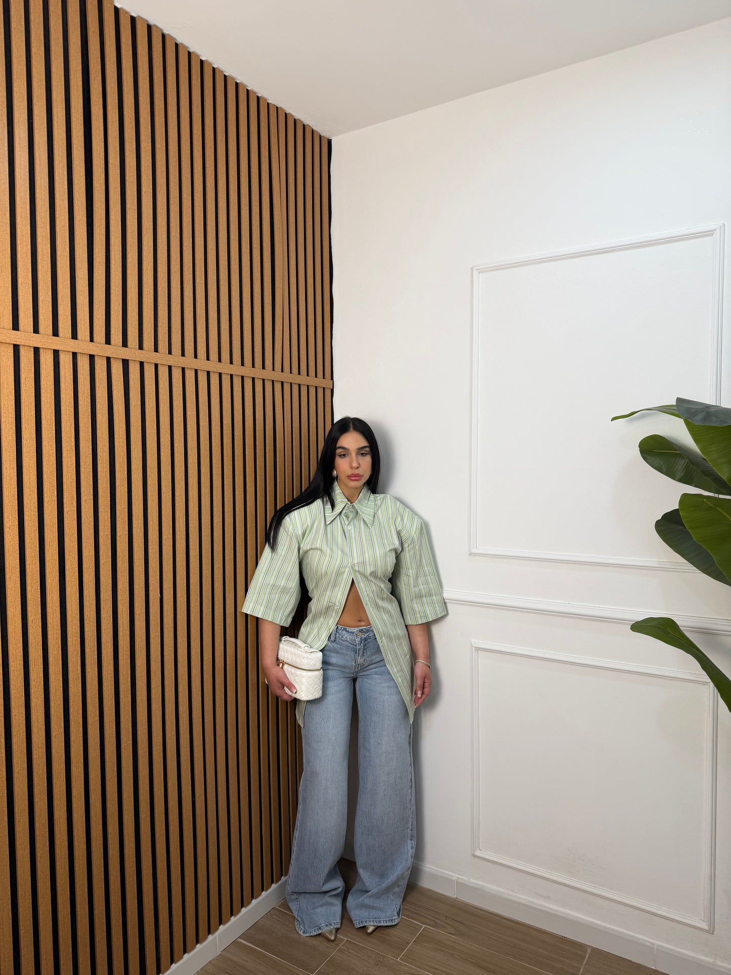 Jeans wide leg chiaro