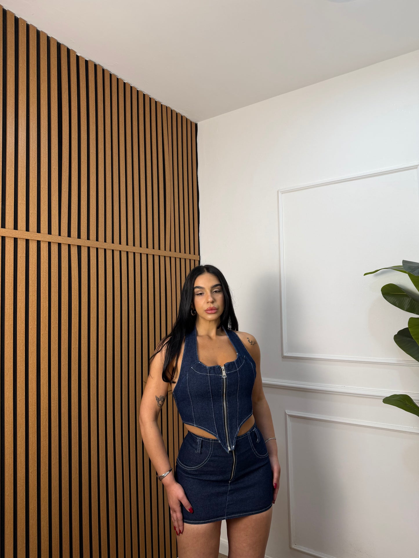 Coordinato denim mini