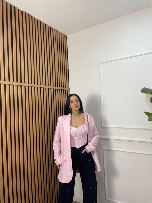 Blazer oversize rosa