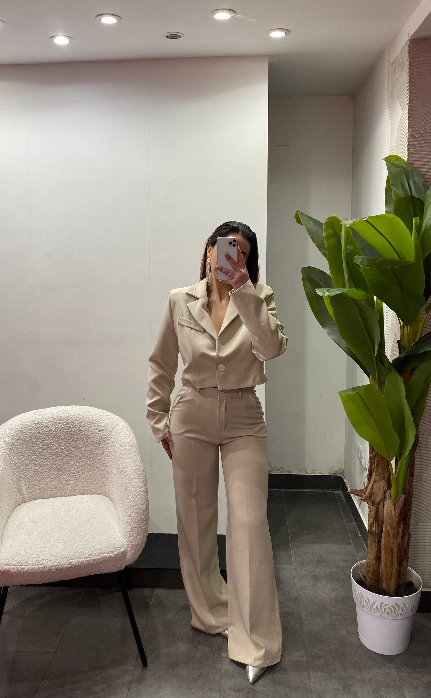 giacca crop foderata