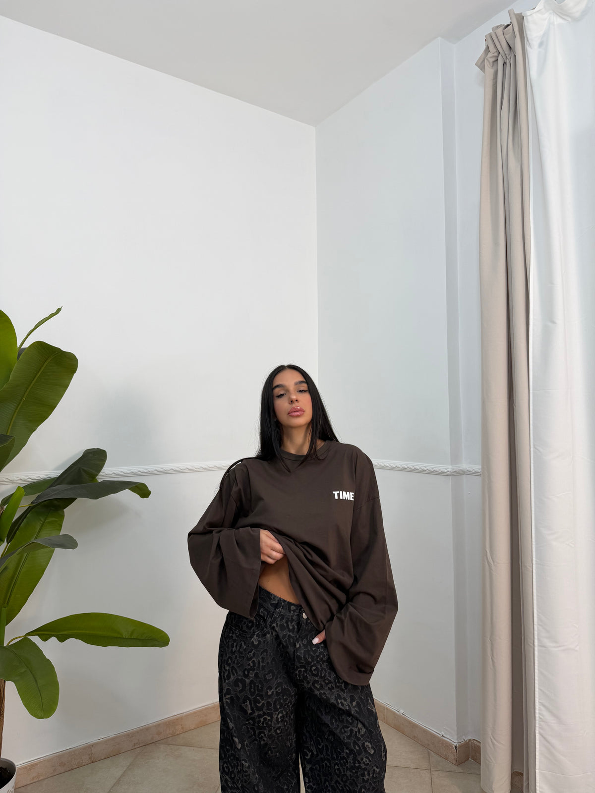 T-shirt long sleeve TIME