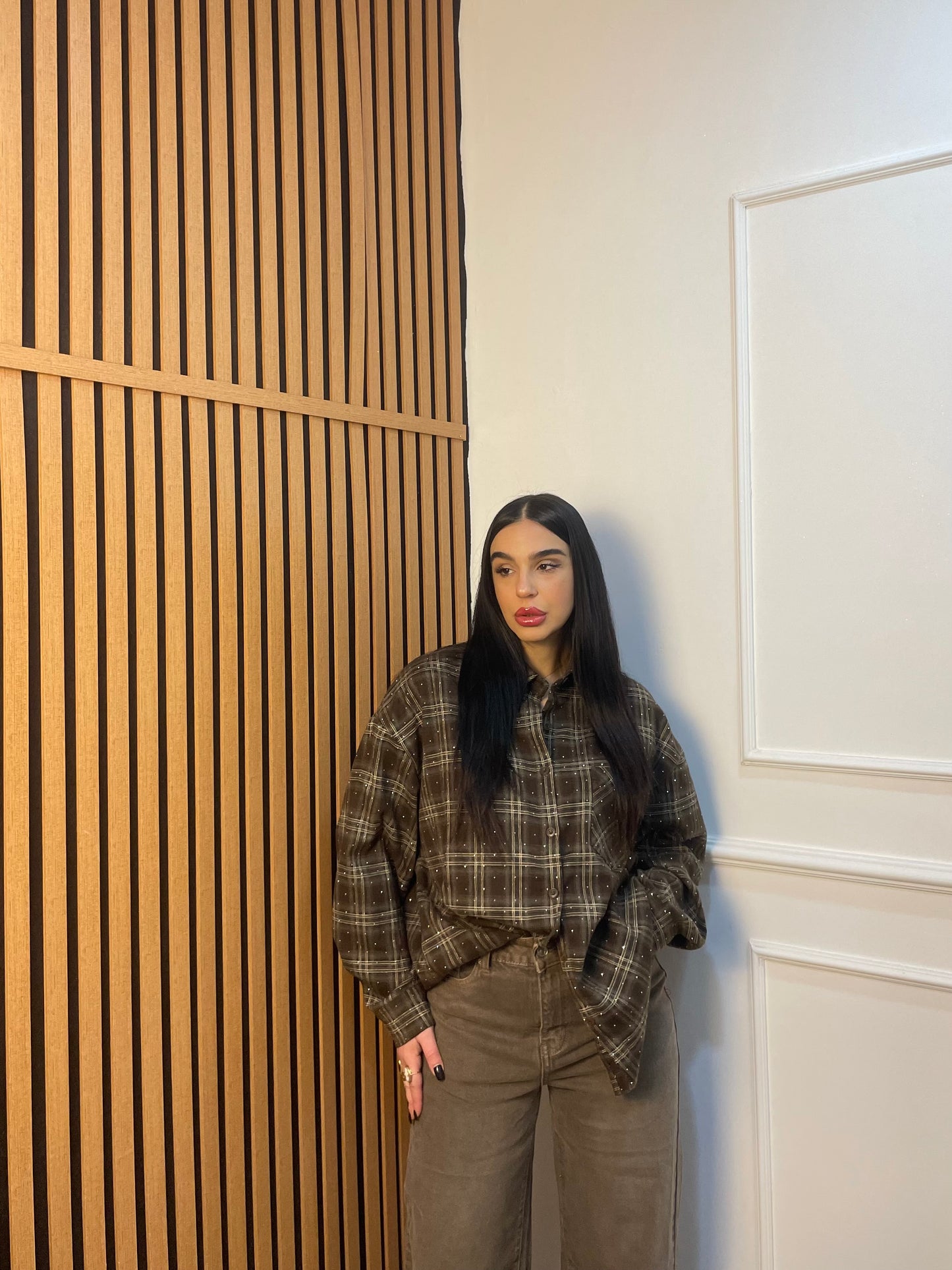 Camicia oversize monique Swarovski