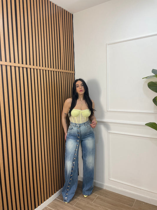 Jeans bottoni palazzo