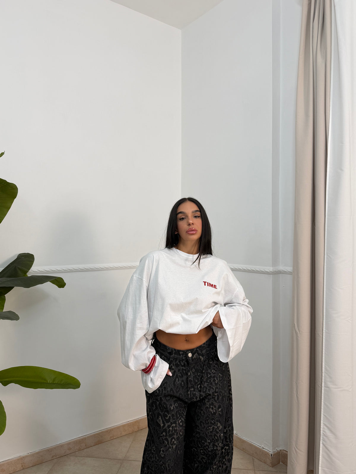 T-shirt long sleeve TIME