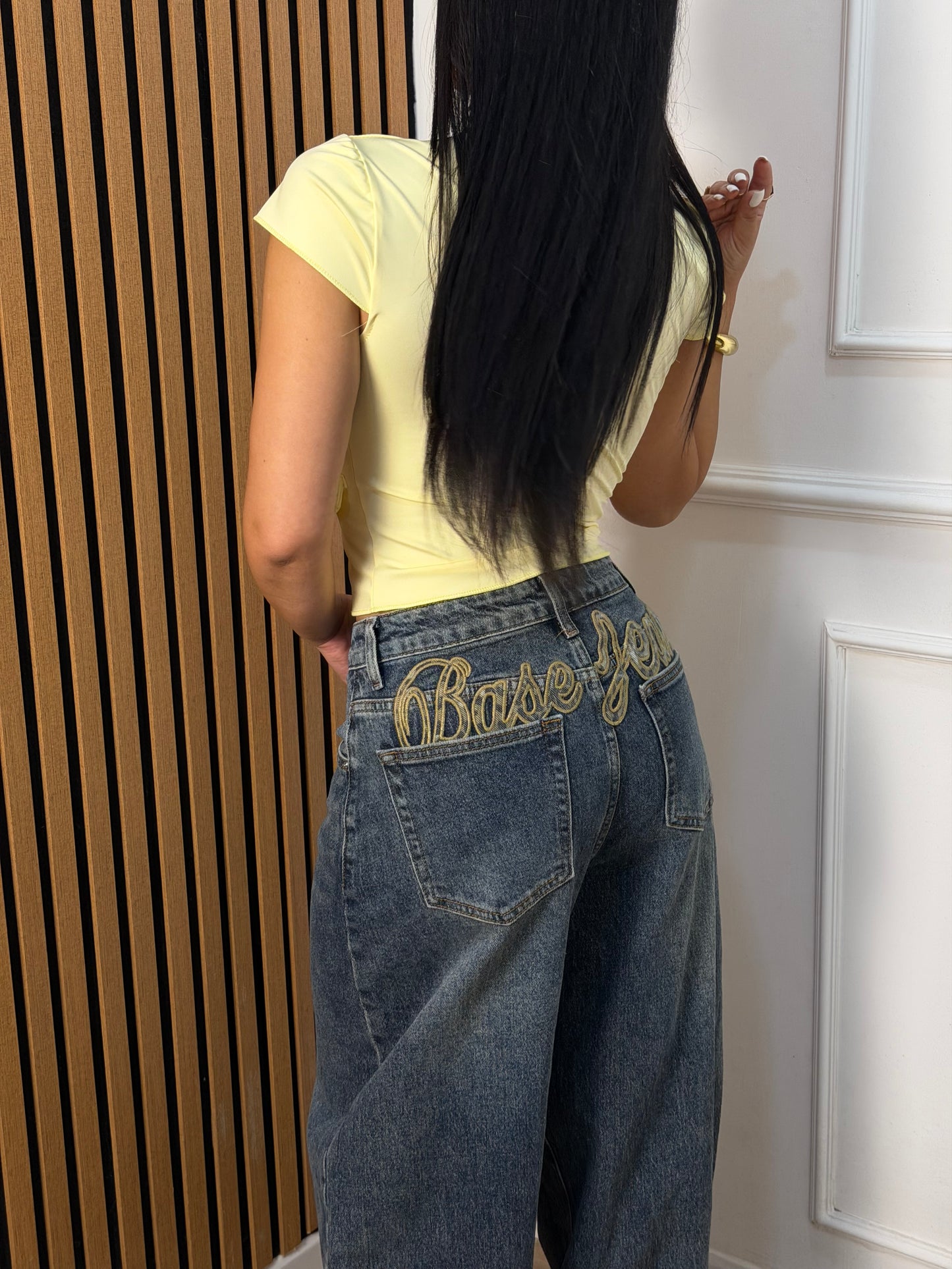 Jeans balloon scritta