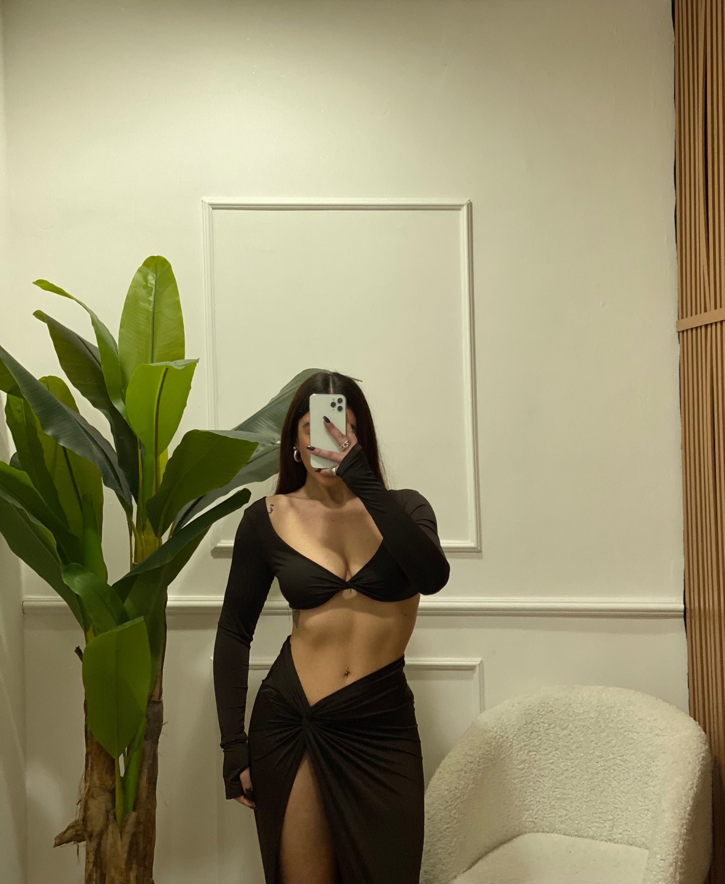 Coordinato gonna maxi spacco