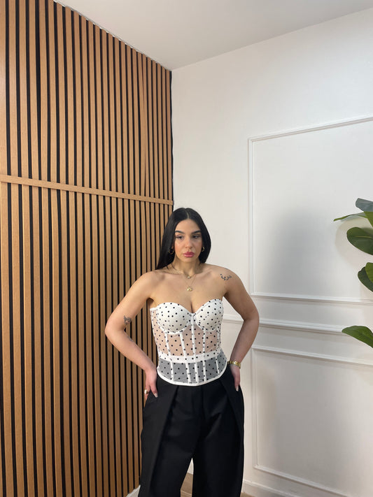 Corsetto pois trasparenza