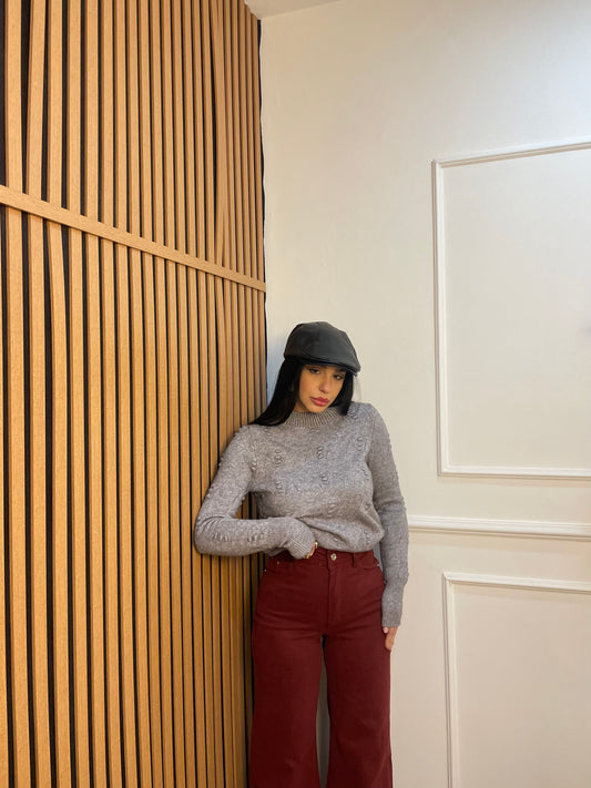 Jeans palazzo monique bordeaux