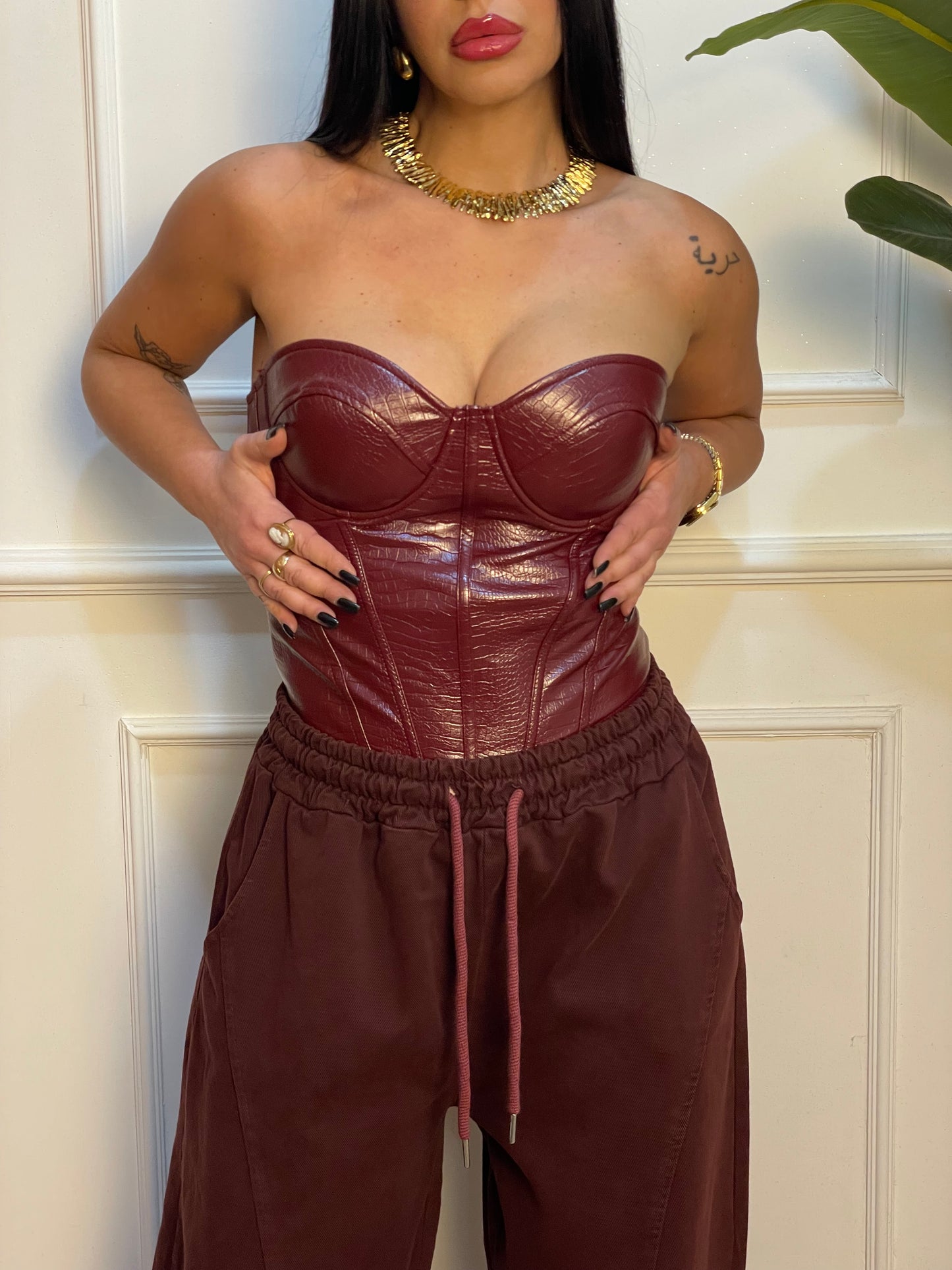 Corpetto ecopelle pitone