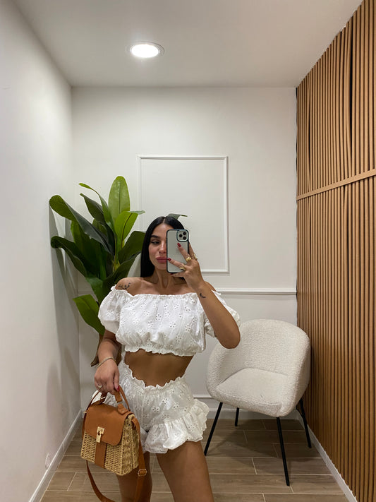 Coordinato culotte pizzo sangallo