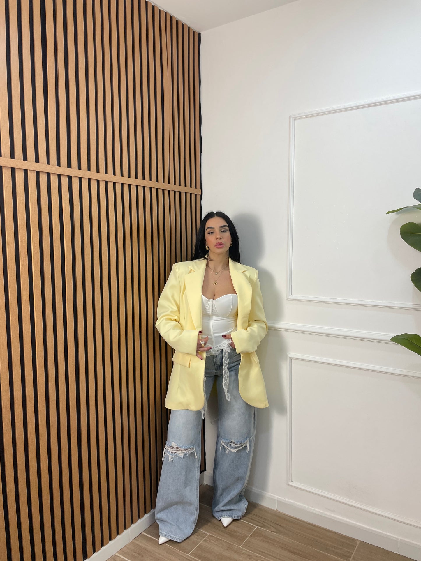 Blazer oversize giallo
