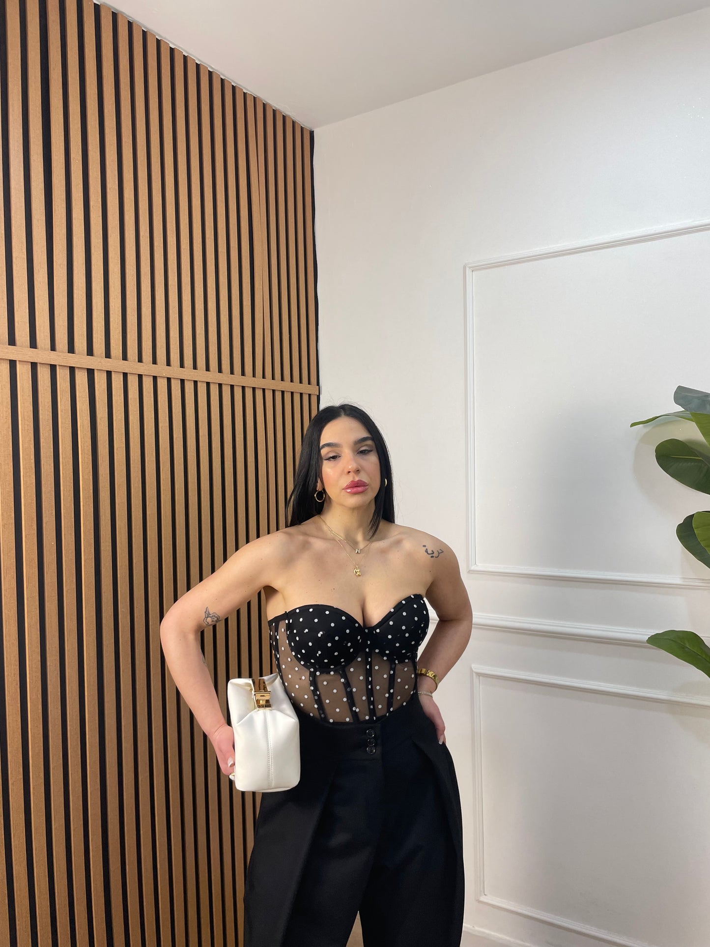 Corsetto pois trasparenza