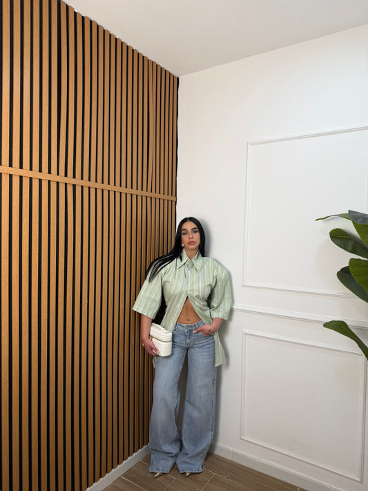 Jeans wide leg chiaro