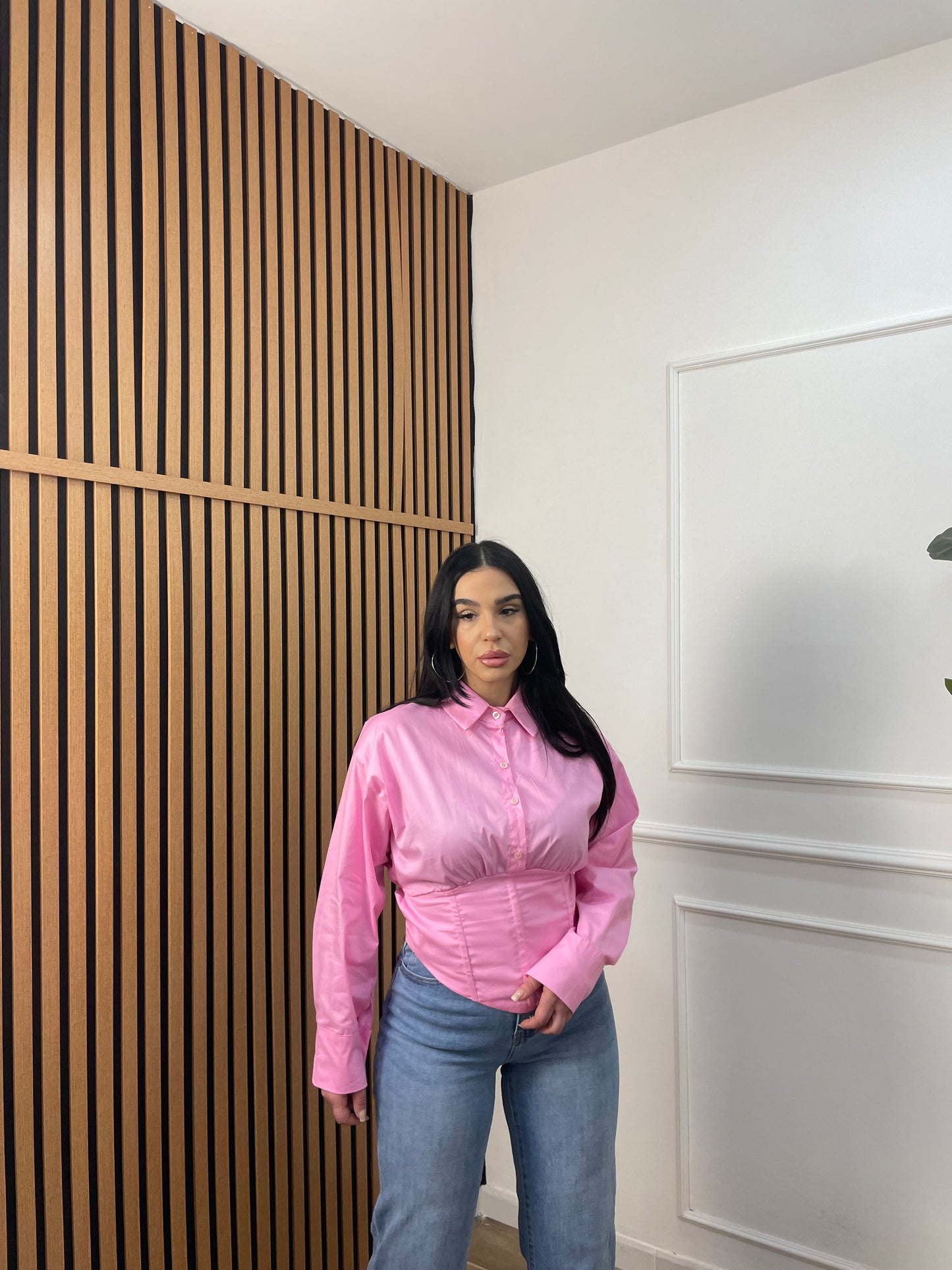 camicia crop stringhe