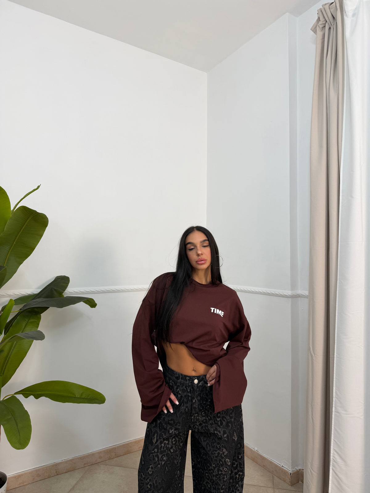 T-shirt long sleeve TIME