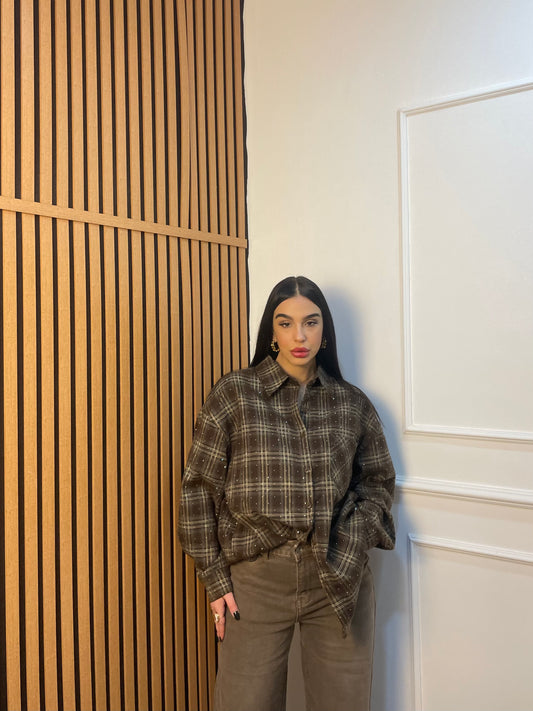 Camicia oversize monique Swarovski