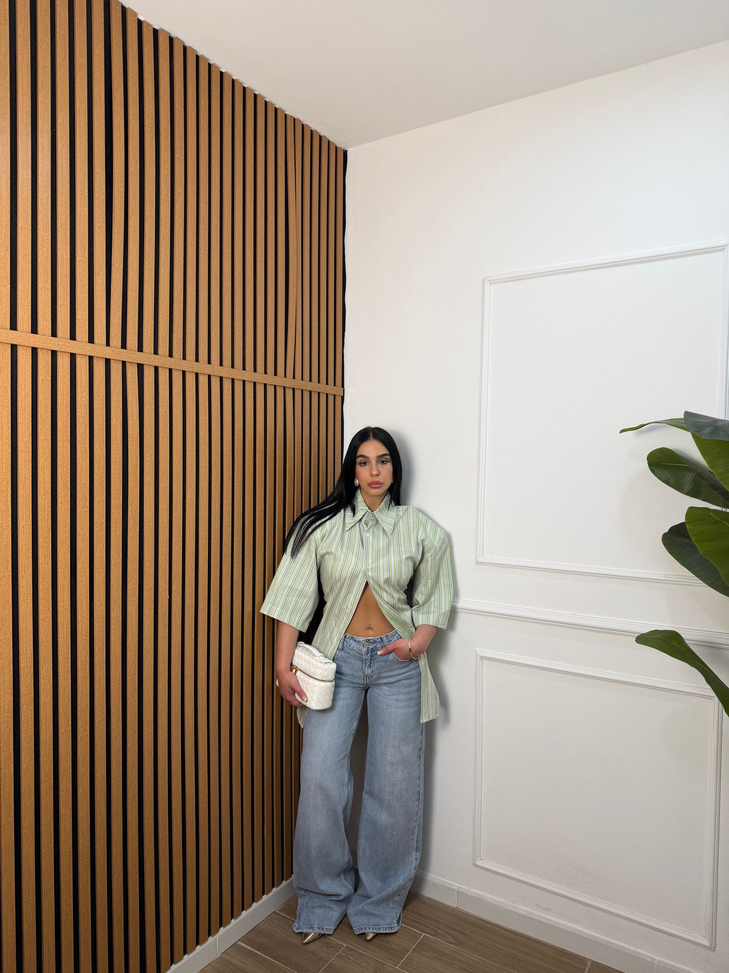 Jeans wide leg chiaro