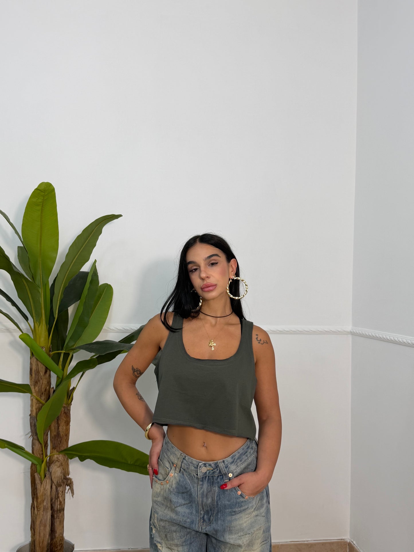 Canotta crop oversize
