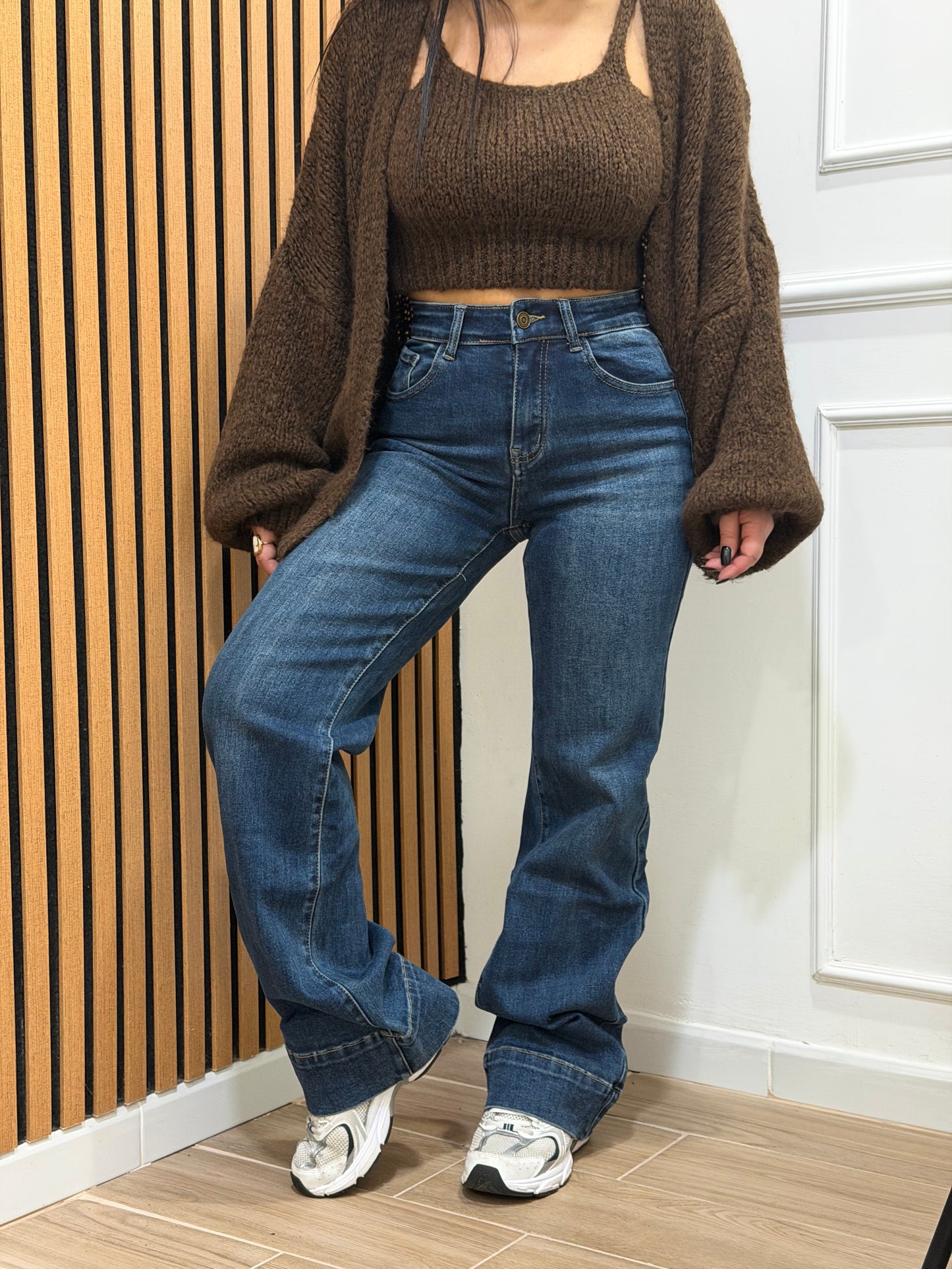 Jeans gamba dritta elasticizzato