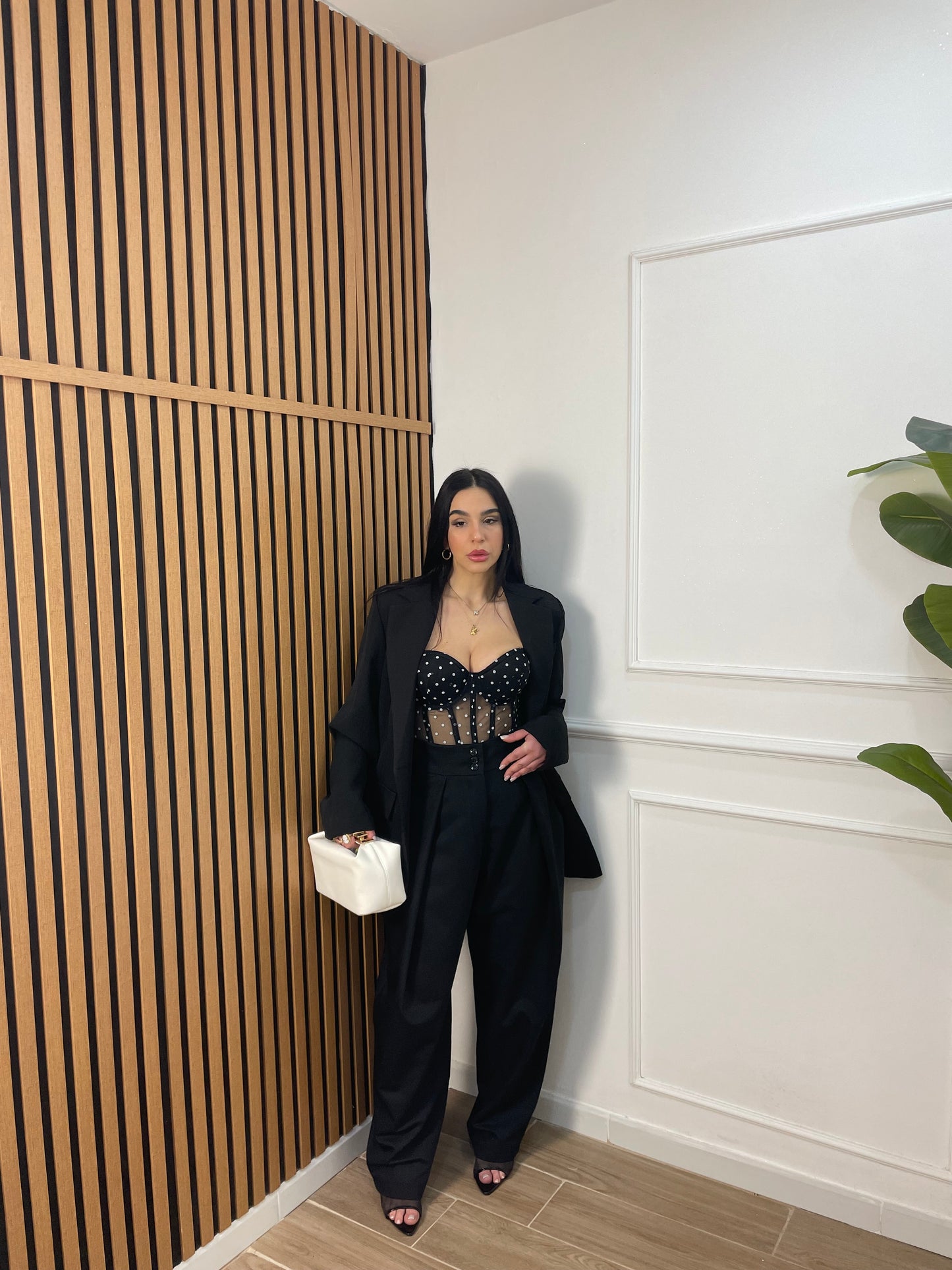 Pantalone bustino triplo bottone