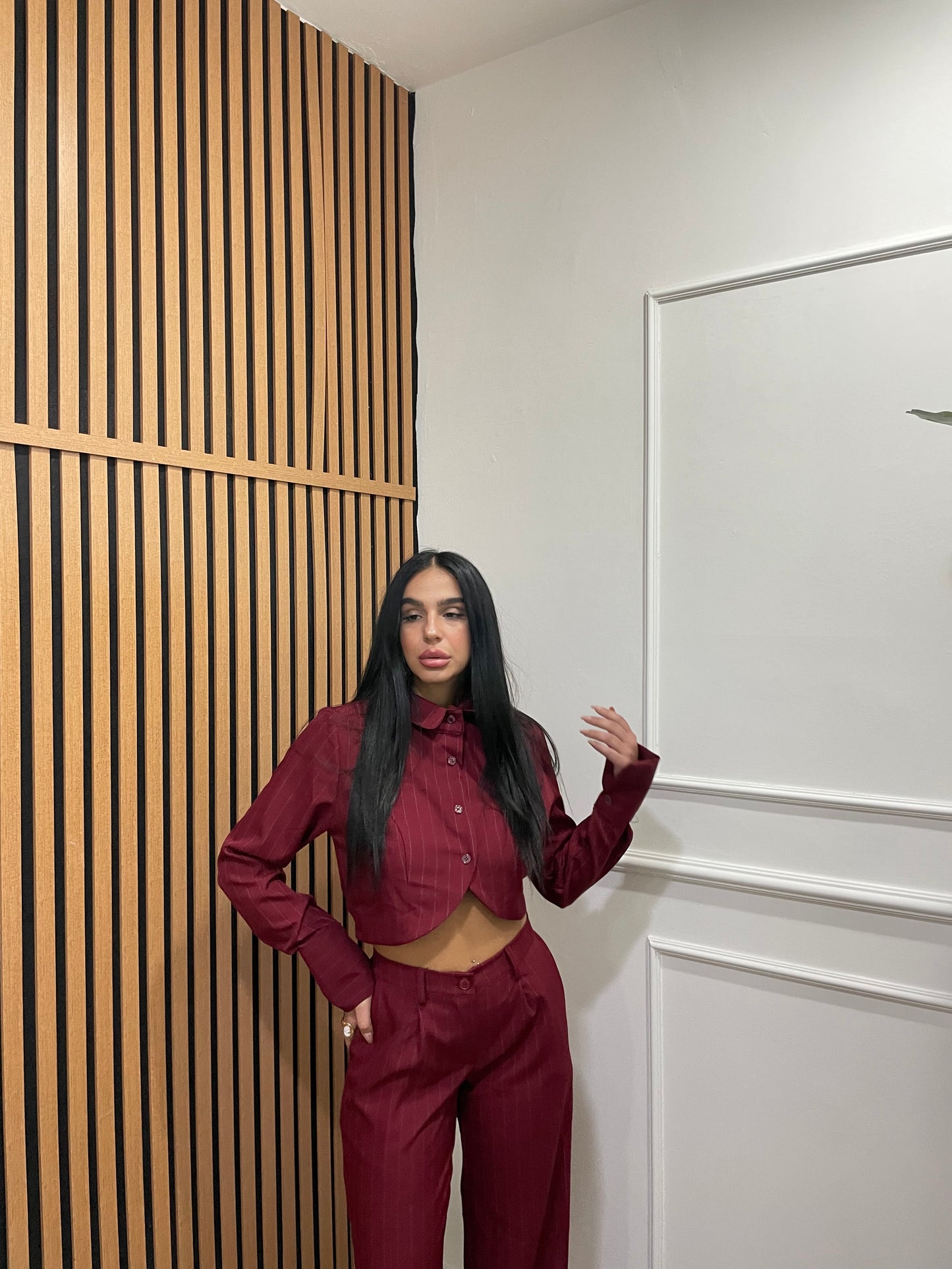 Tailleur gessato Lavinia