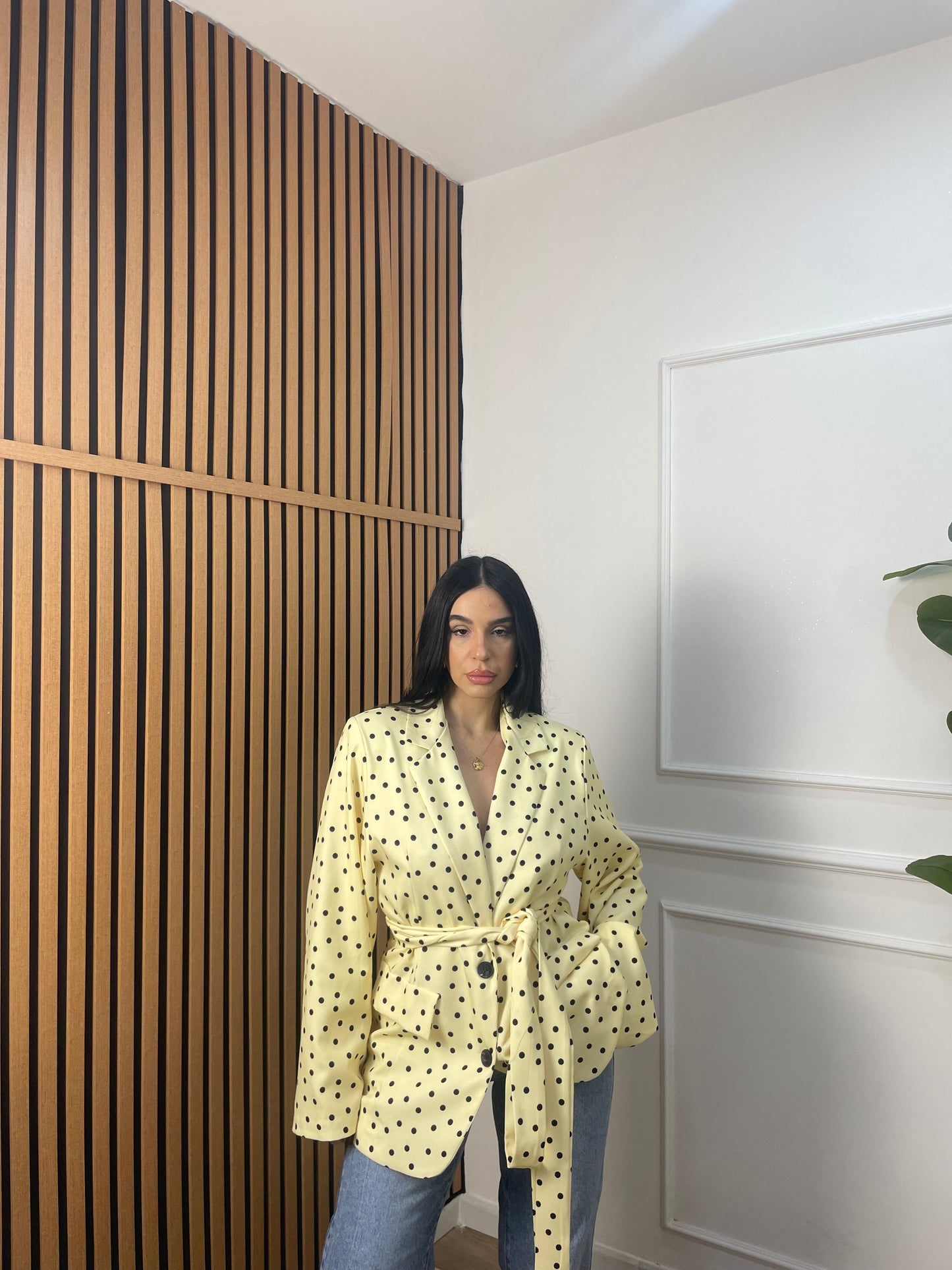 Blazer cintura pois