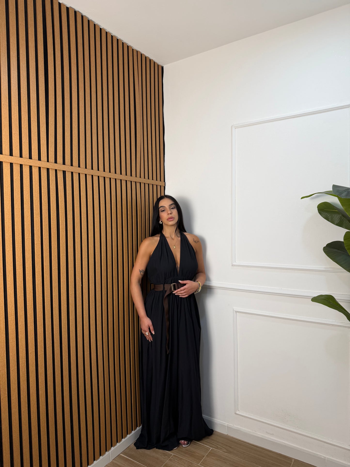 Tuta maxi palazzo lino
