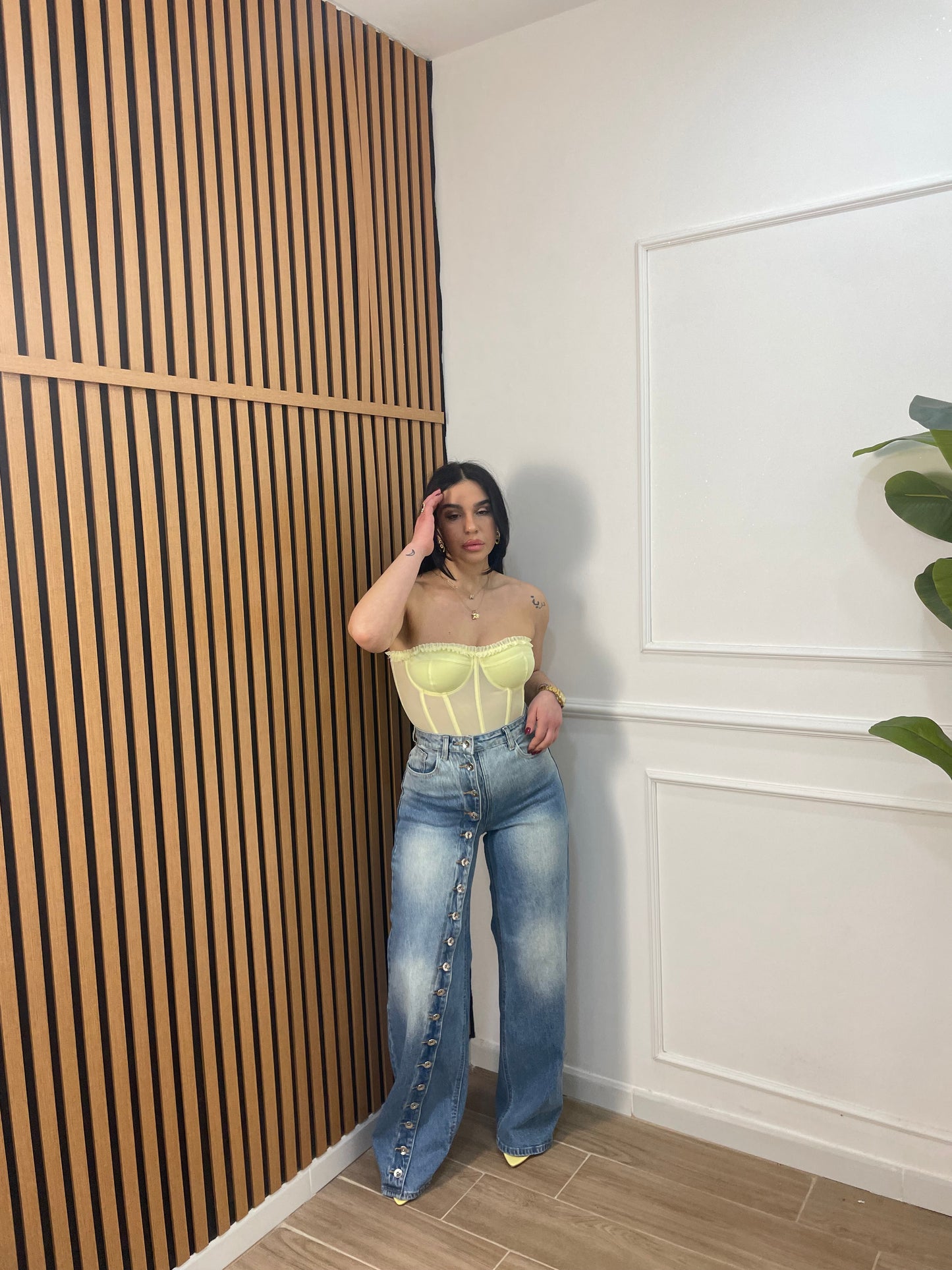 Jeans bottoni palazzo