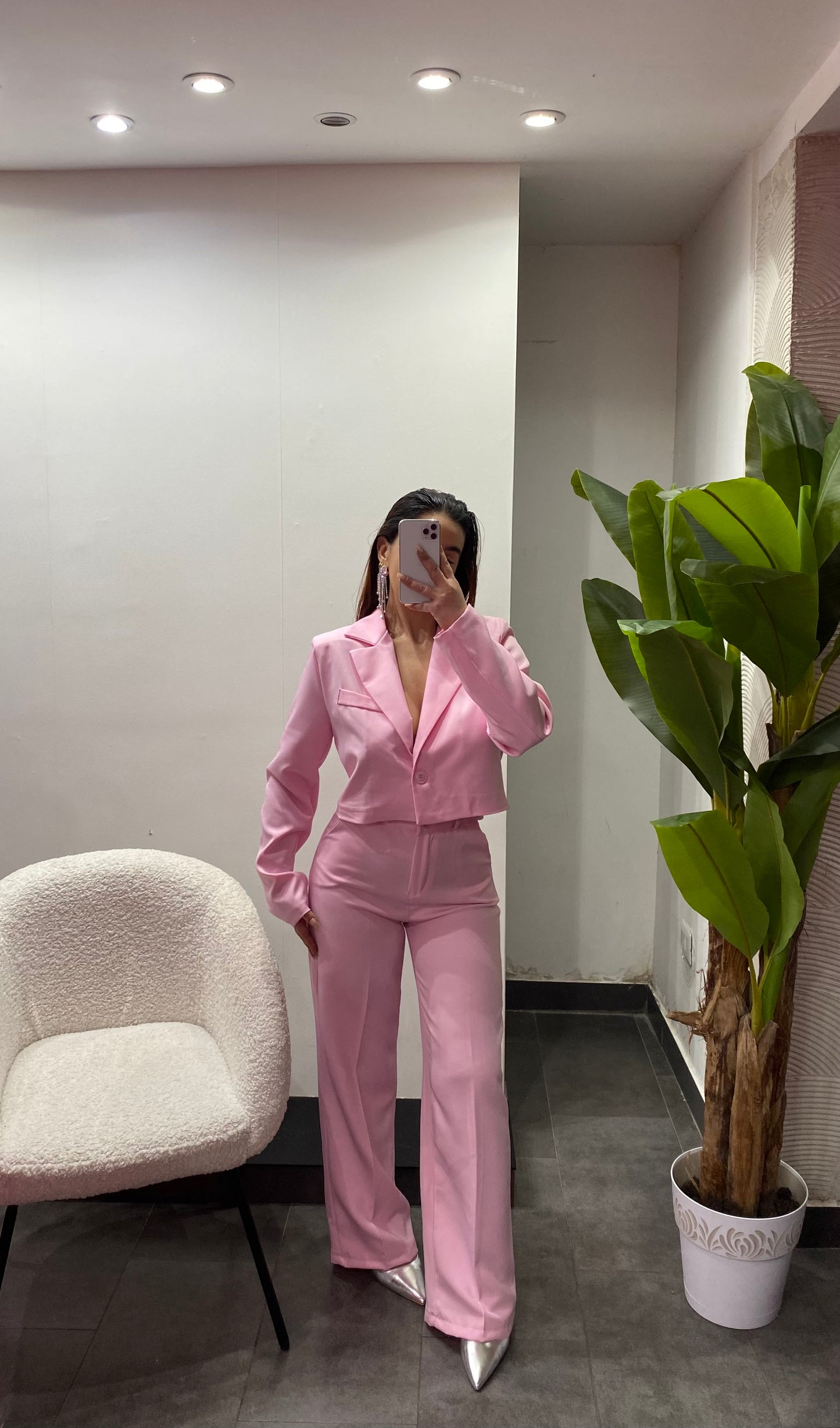 giacca crop foderata