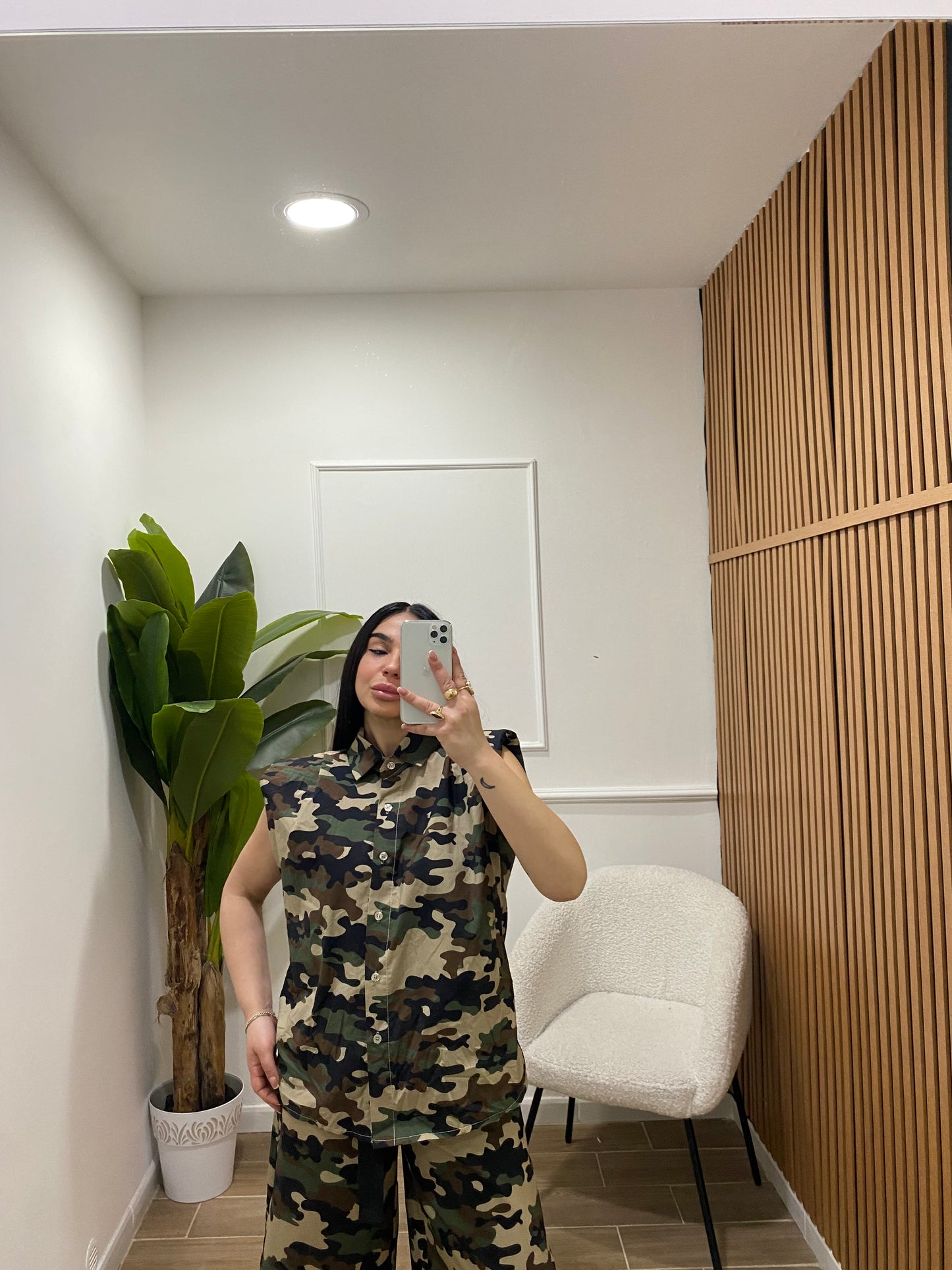 Camicia mimetica spalline