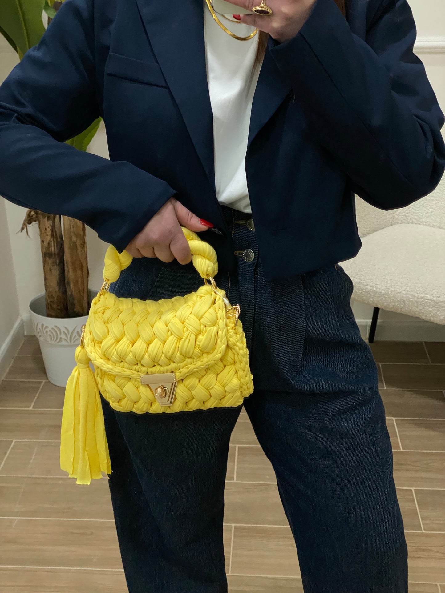 giacca crop foderata